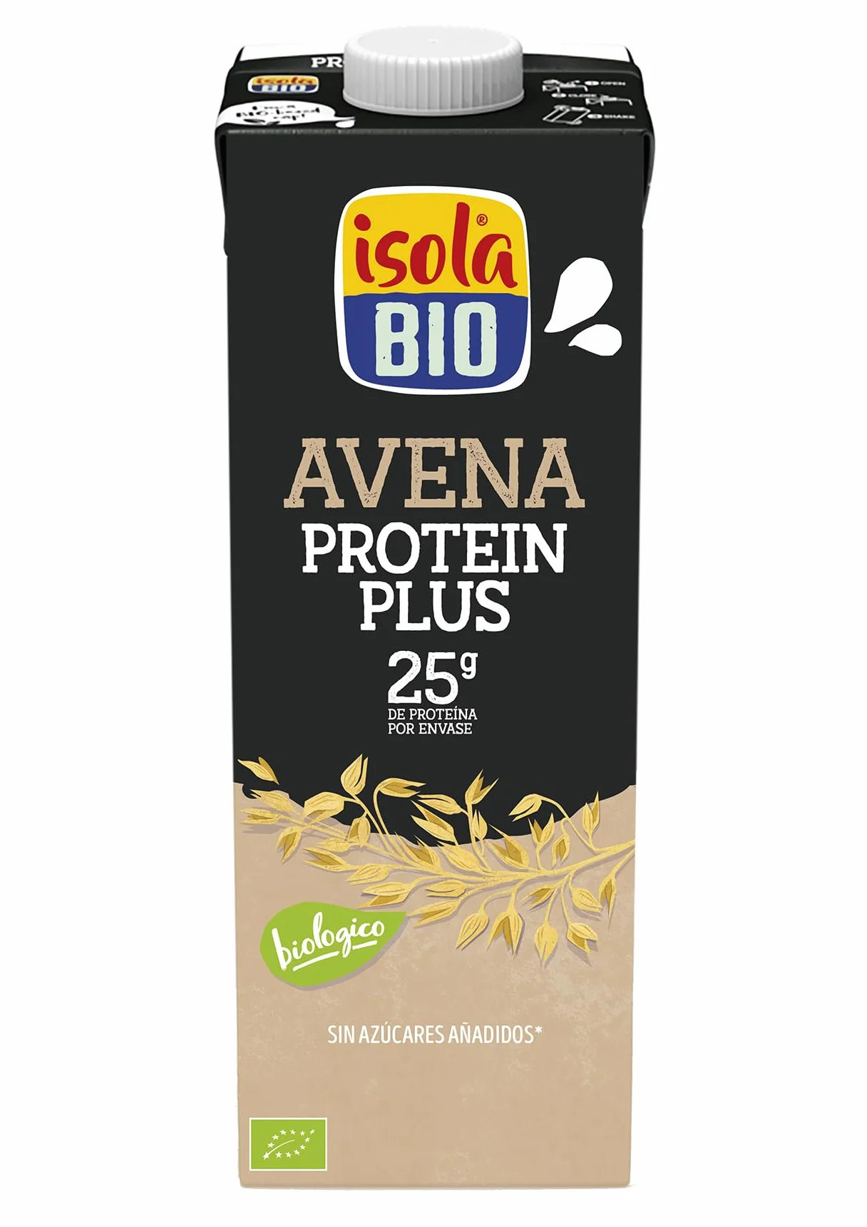 ISOLA BIO - Pack de 6 Unidades de 1 L de Bebida Ecológica Vegetal de Avena con Proteína - Alto Contenido en Proteínas Vegetales - Apto para Veganos