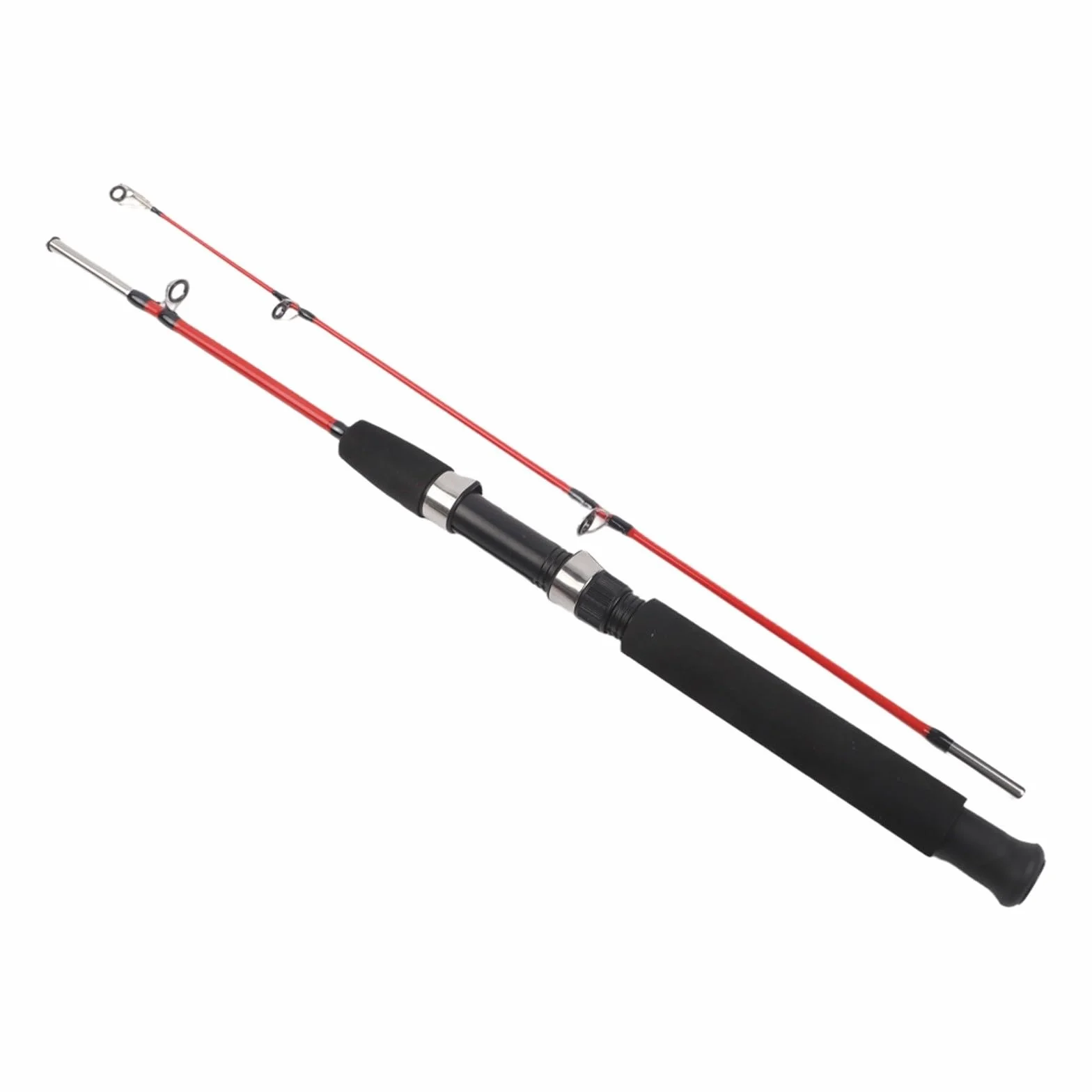 Caña de pescar telescópica FRP 1 m 106,5 g rojo y verde