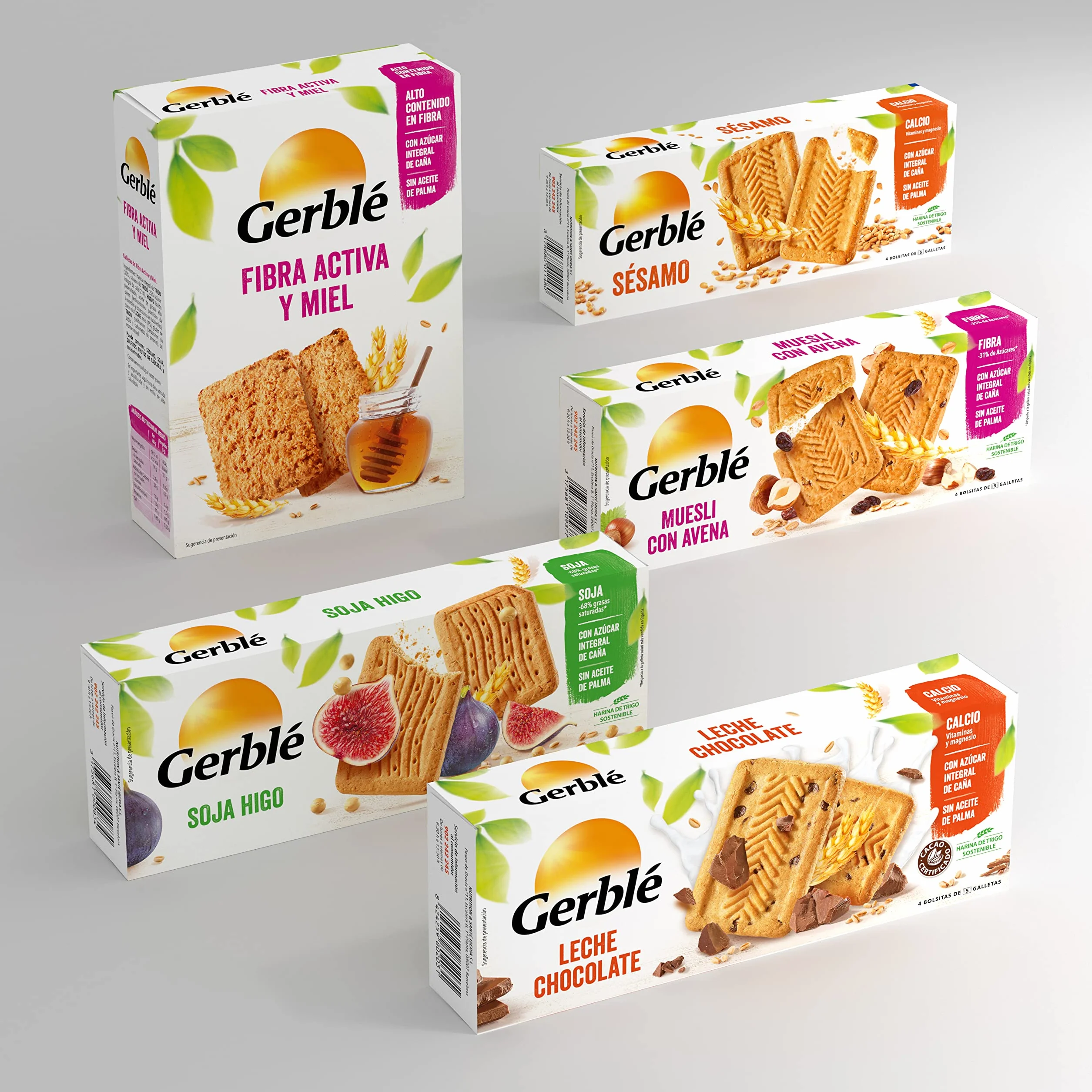 Gerblé Galleta de Leche, Chocolate y Yogur, 12 Unidades