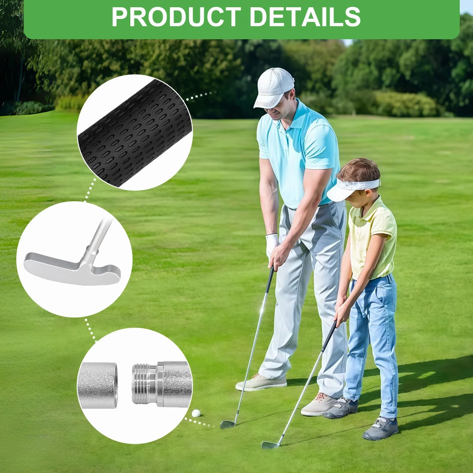 flintronic Palos de Golf, Putter de Golf para Diestros/Zurdos, Equipo Deportivo Antideslizante, Copa de Golf Portátil para Entrenamiento en Casa