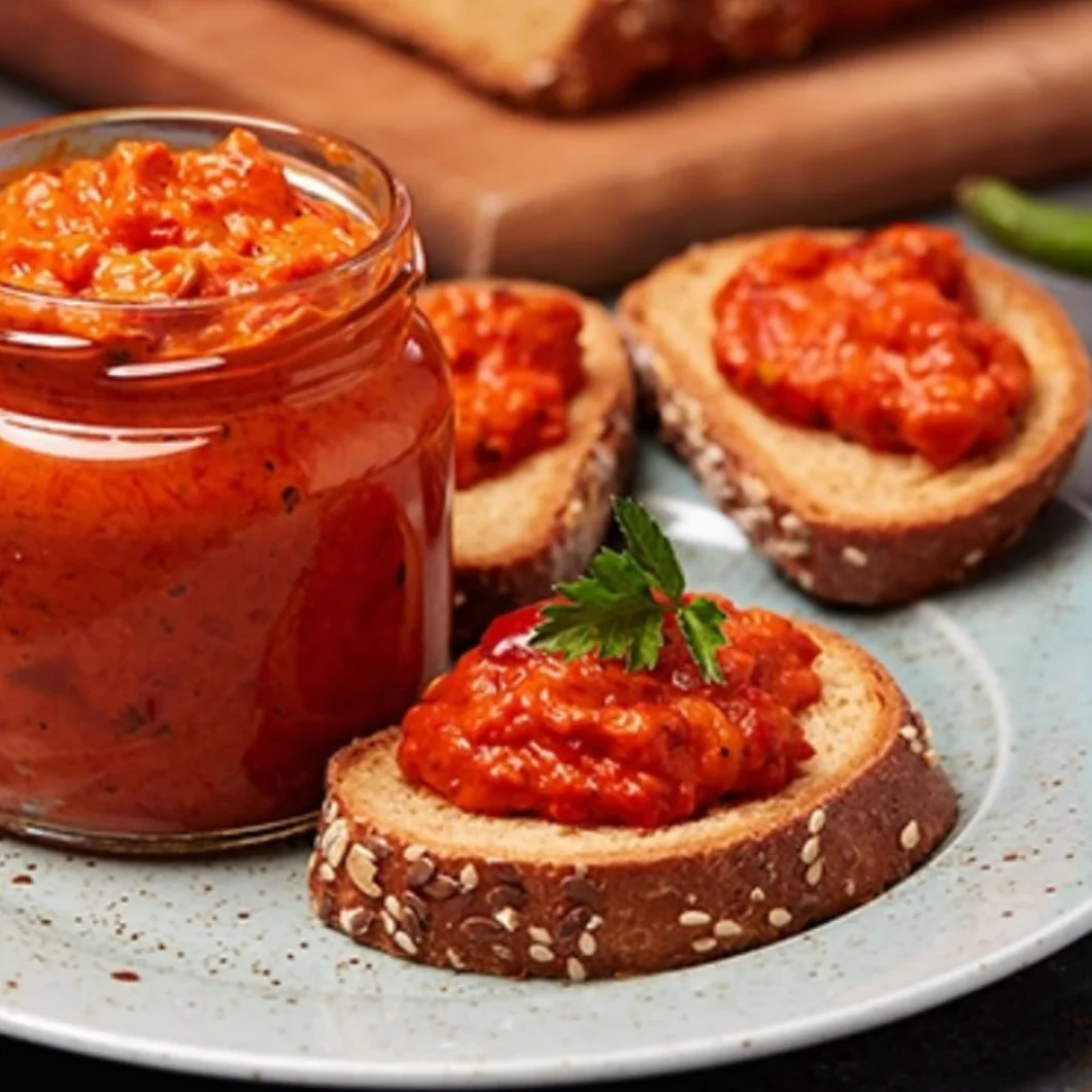Ajvar vidrio salsa de verduras 690 g x 3 piezas