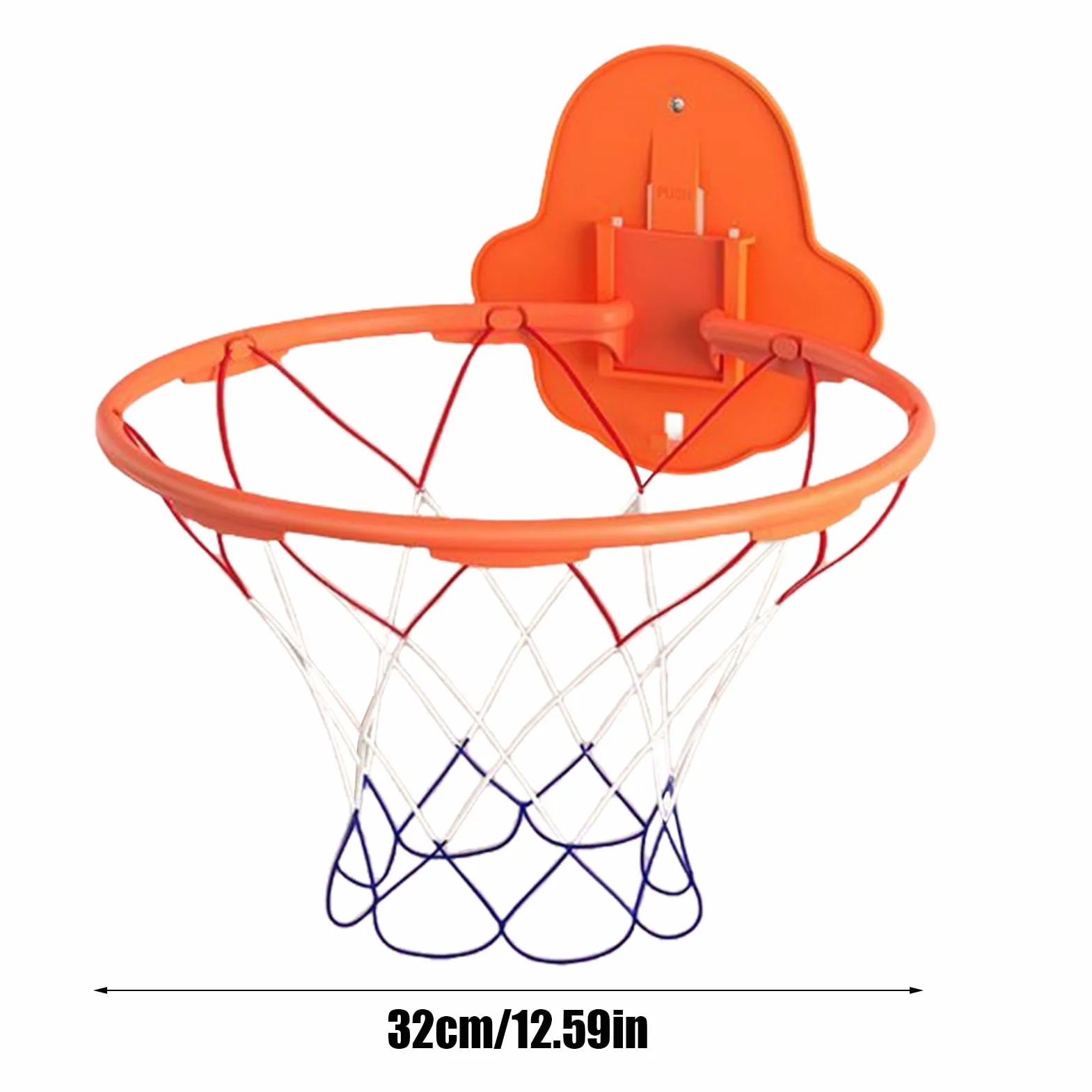Aro de baloncesto reforzado 32 cm plegable montaje en pared silencioso para niños