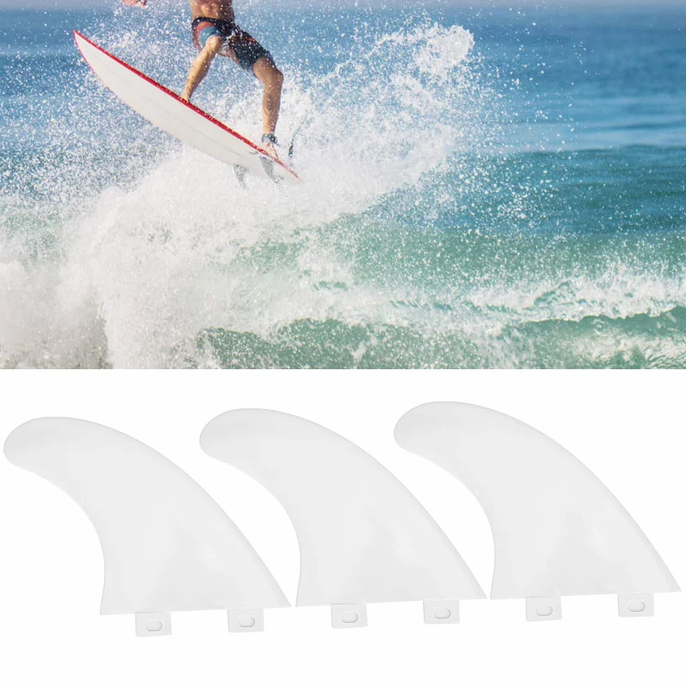 Aleta de Tabla de Surf MAGT 3Pcs FCS G5 para Longboard y Paddleboard Negro Blanco