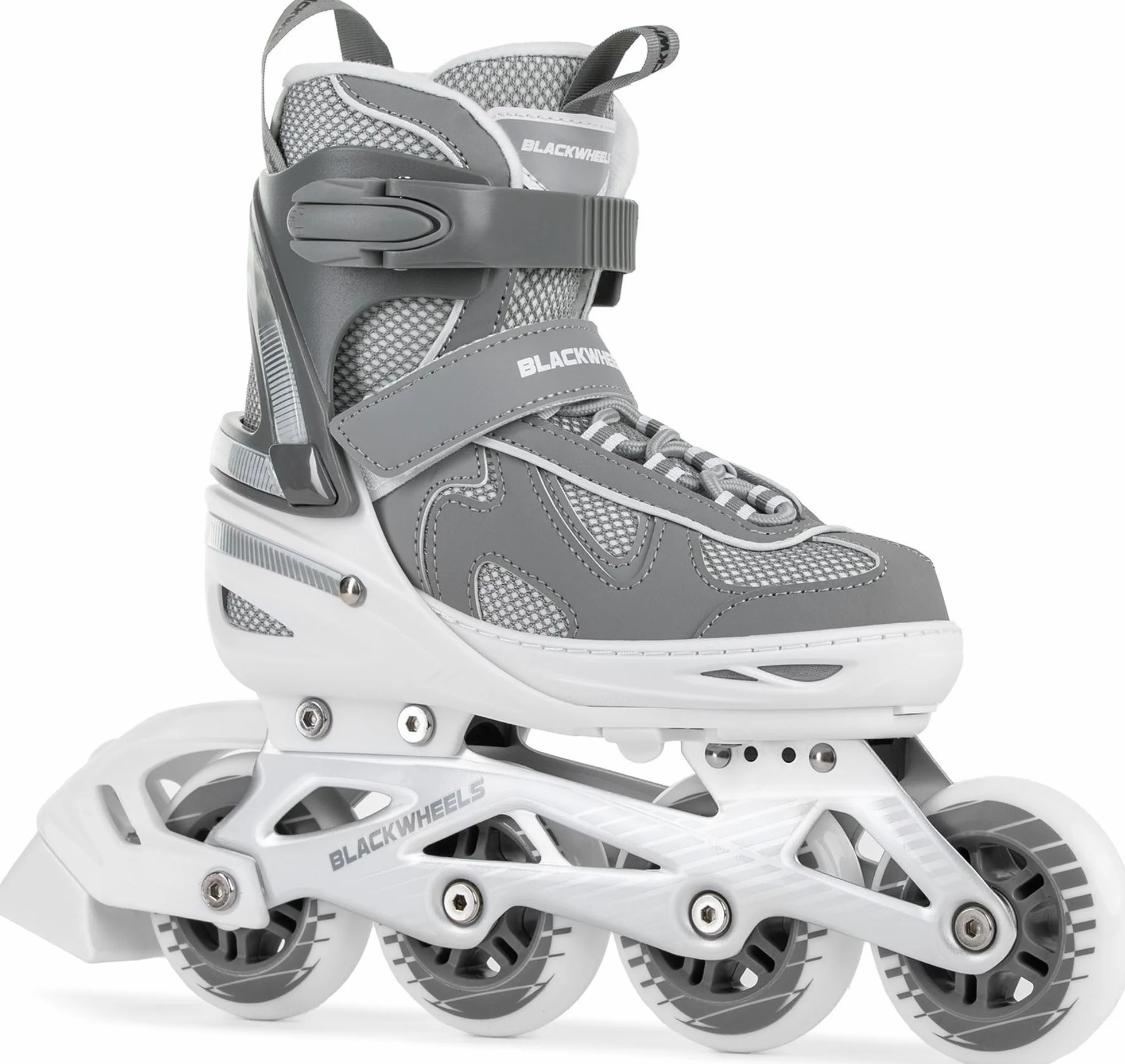 BLACKWHEELS Flex Pro Patines en línea Ajustables con chasis de Aluminio, rodamientos ABEC-7 y Sistema de Triple Cierre