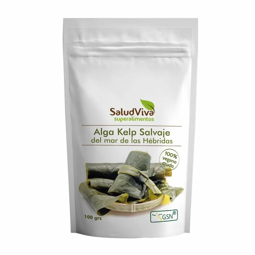 Alga Kelp Salvaje en Polvo Bio 100g | Salud Viva | Superalimento Marino Ecológico | Fuente Natural de Yodo y Minerales | Vegano