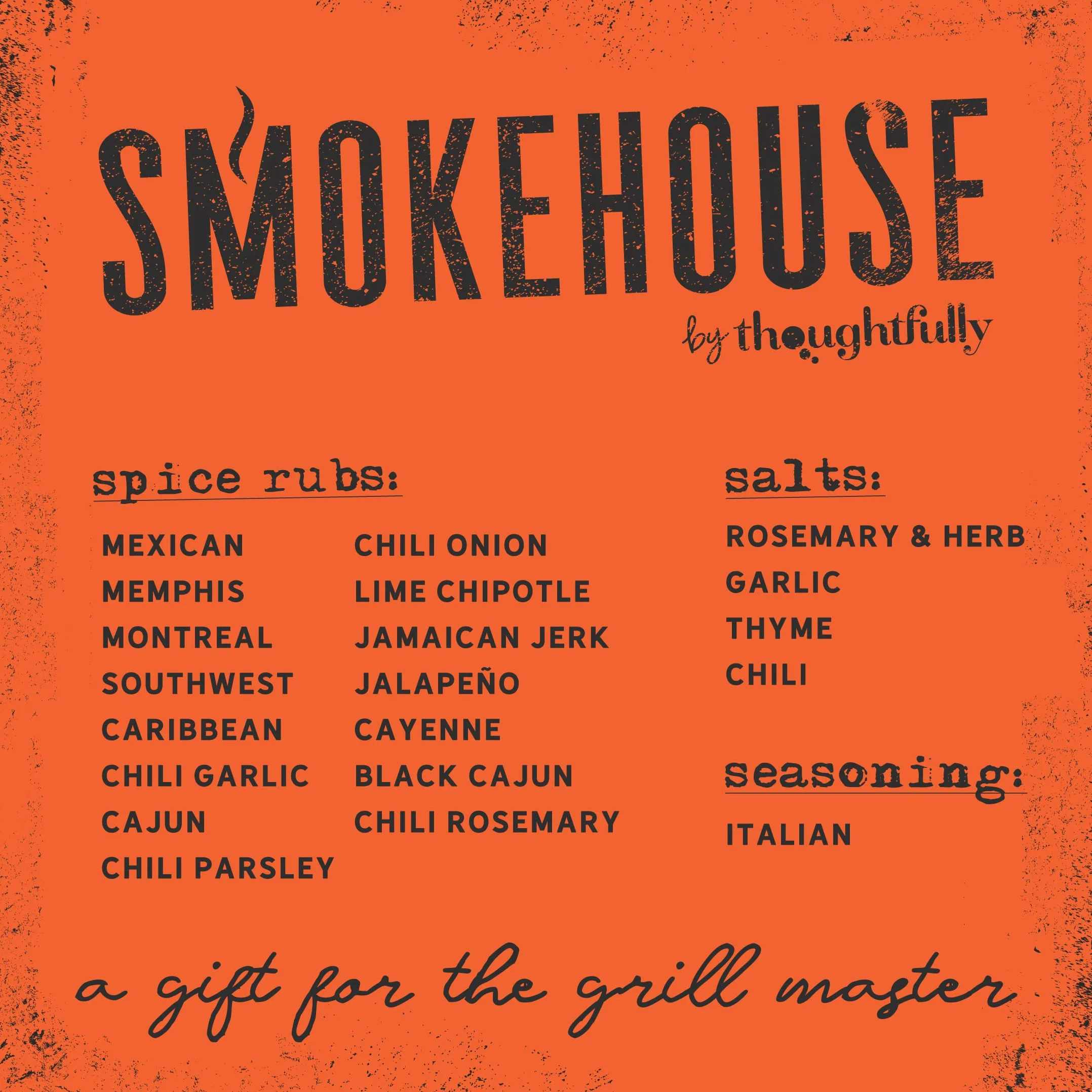 Thoughtfully – Set 20 Especias BBQ – Mezclas de Especias para Barbacoa & Parrilla – Regalo Original para Hombre – Cumpleaños & Día del Padre – Jalapeño, Chipotle, Cajún & Más