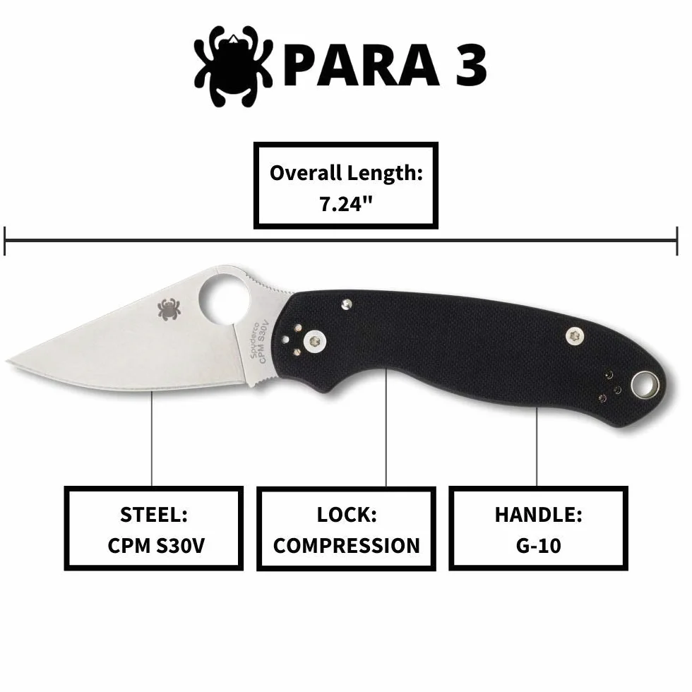 Spyderco SC223GP Cuchillo tascabile, Negro
