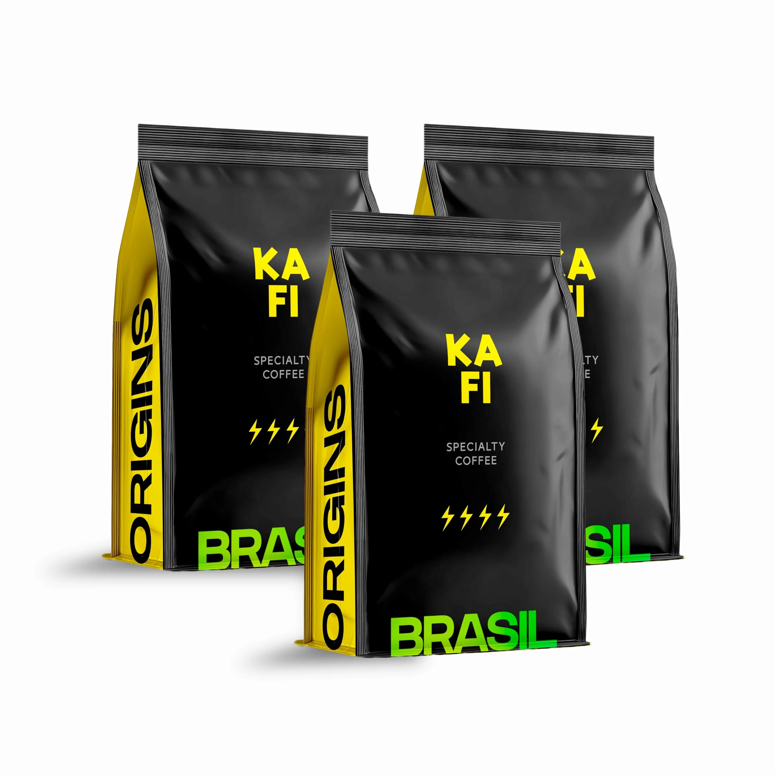 KAFI Café en Grano de Especialidad Brasil 1.5kg (3x500g) - 100% Arábica Natural - Notas de Nuez, Chocolate y Caramelo - Cuerpo Clásico y Definido - Ideal para Cafetera Superautomática y Molinillo