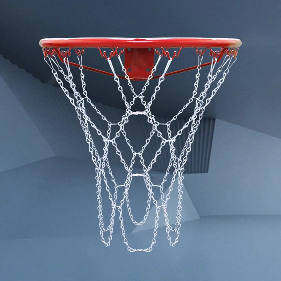 POFET Red de Cadena de Repuesto de Baloncesto con Ganchos en S, Reemplazo de Aro