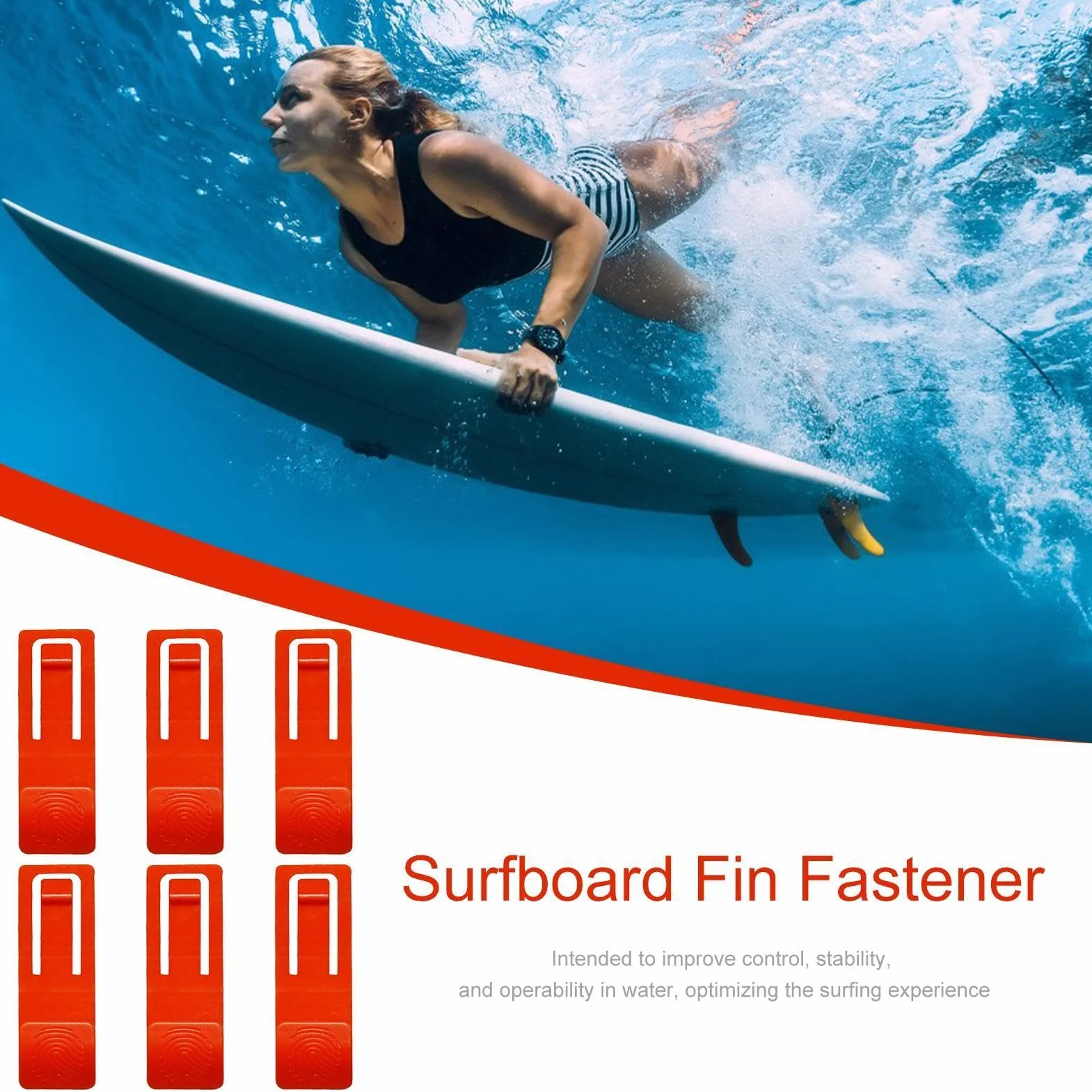 Aletas de surf desmontables reforzadas 6 piezas para tabla de surf paddleboard cola surfboard hebilla paddle accesorios longboards inflables