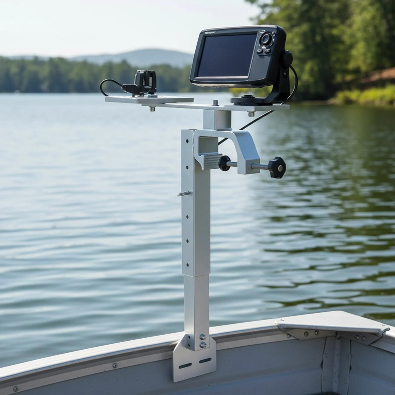 Soporte para sondador giratorio 360° telescópica equipo al aire libre para pesca