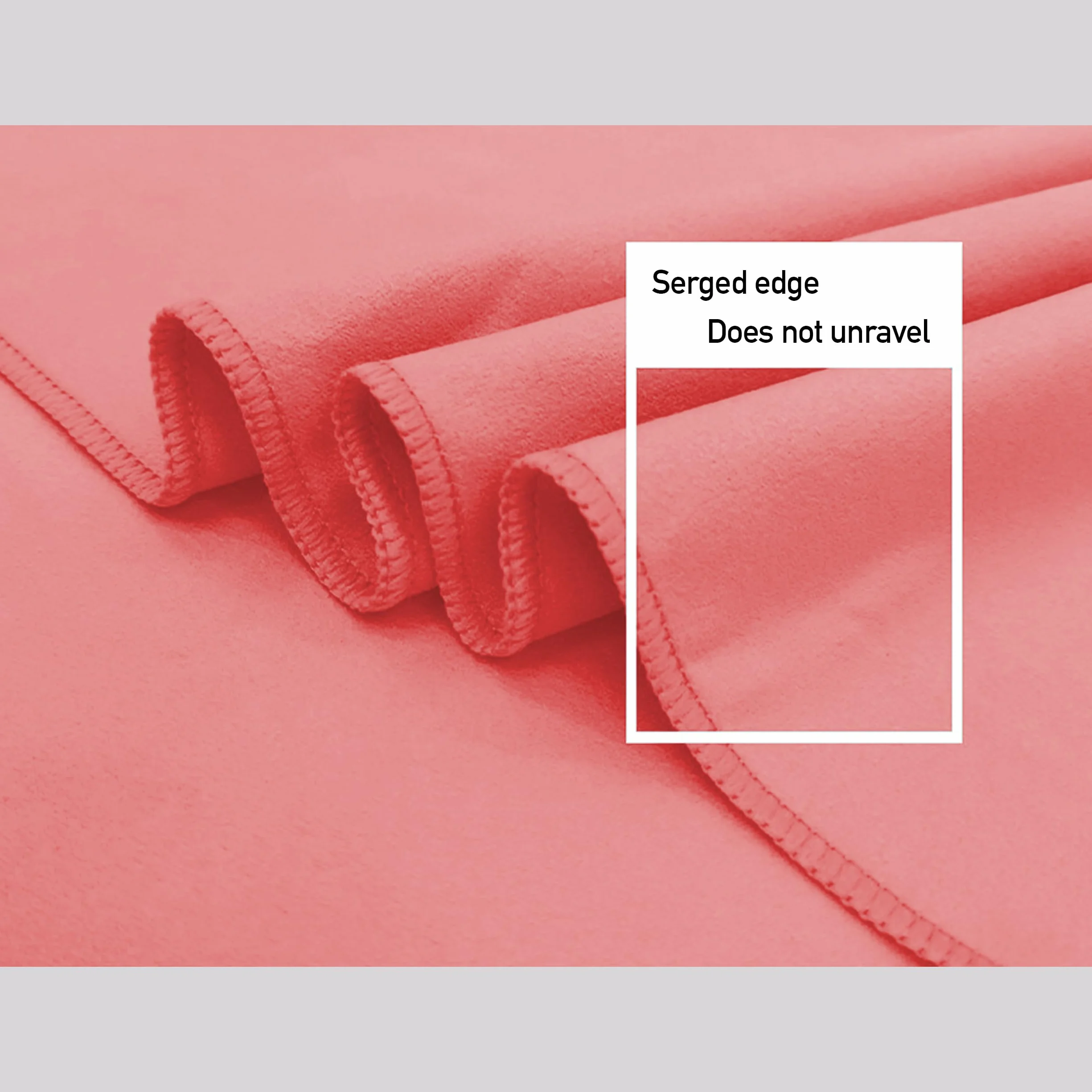 H HANSEL HOME Toalla Gimnasio Microfibra 39x55cm Rosa Absorbente Secado Rápido