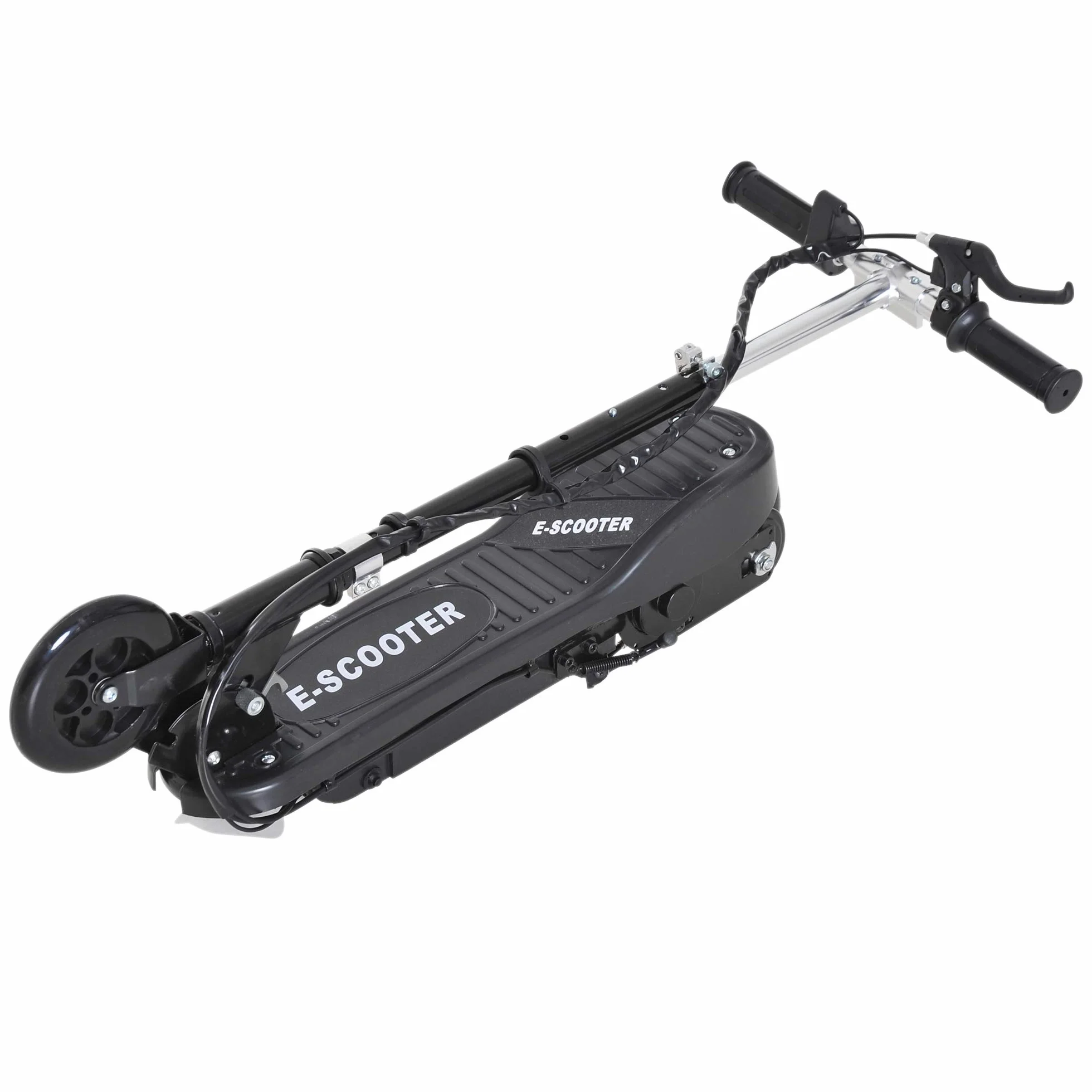 HOMCOM Patinete Eléctrico para Niños Scooter Plegable 24V 12 km/h Carga 50 kg Negro