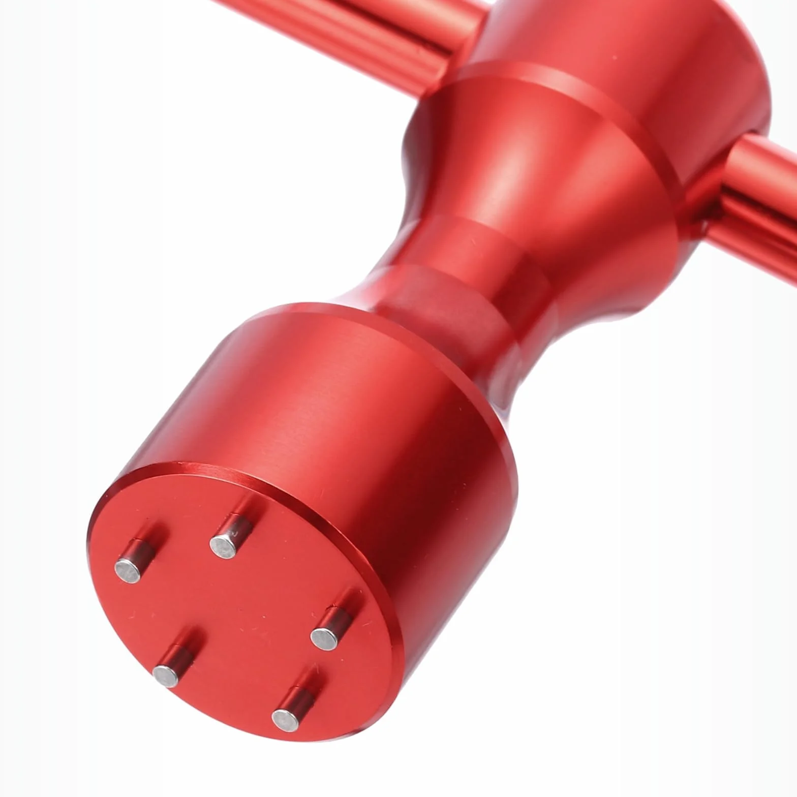 QUARKZMAN Llave de peso para golf de aleación de aluminio con 5 agujeros para putter Studio Select Button Back Rojo