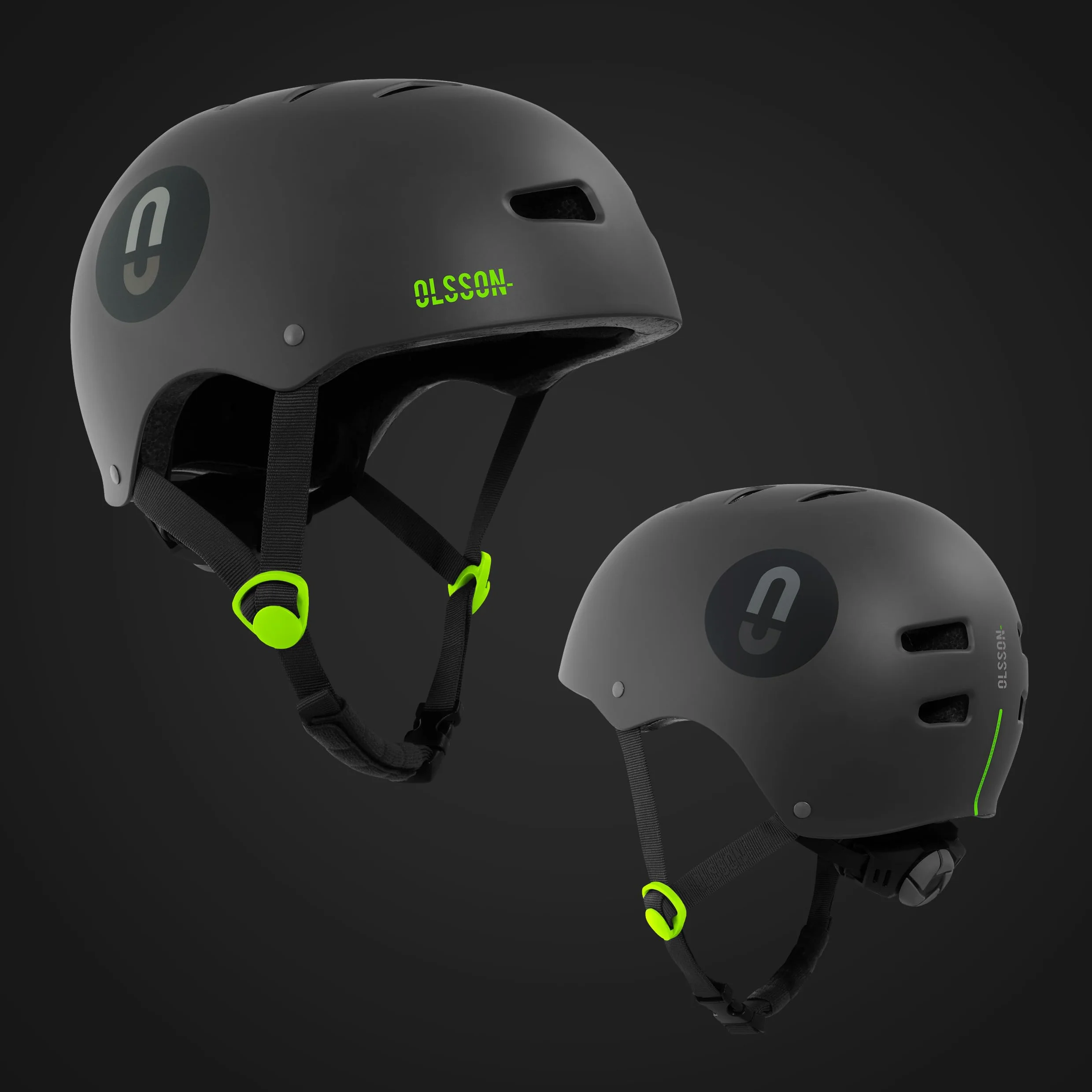 OLSSON Casco Urban Rider Ajustable Homologado Resistente Impactos 360º Forro Desmontable Ventilación Antracita M/L