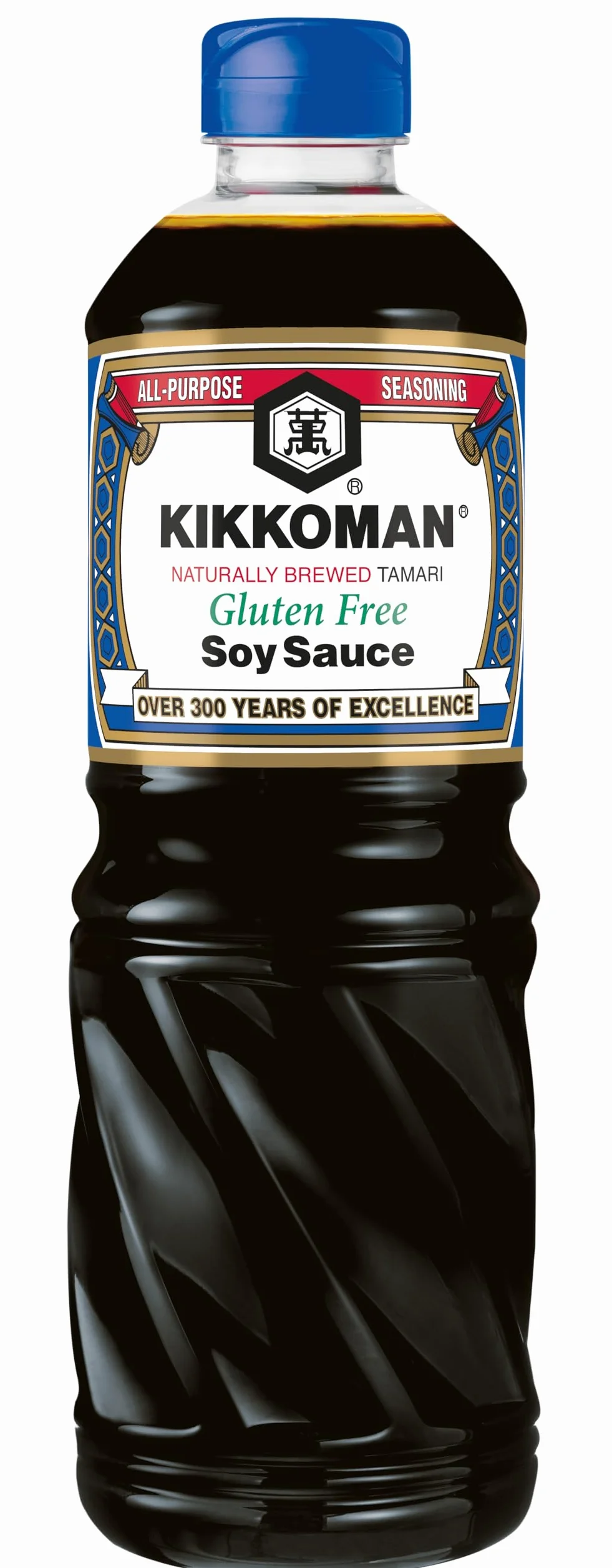 Kikkoman - Salsa de Soja sin Gluten, Fermentación Natural, Halal y sin Gluten, 1000ml