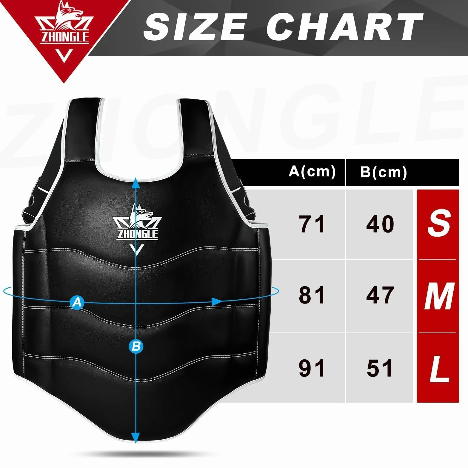 Boxing Chest Protector Adjustable MMA Taekwondo Muay Thai Shield Martial Arts Upper Abdomen Pad