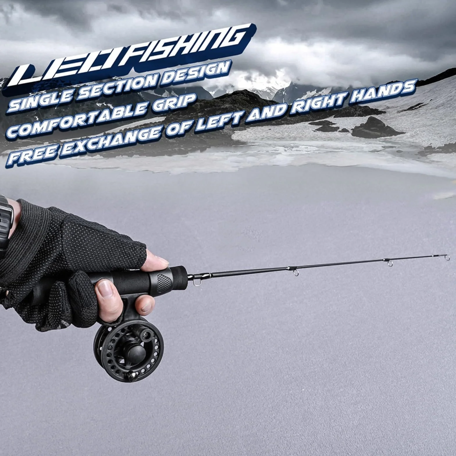 ZYNCUE Caña de pescar 51 cm carrete suave pesca en hielo