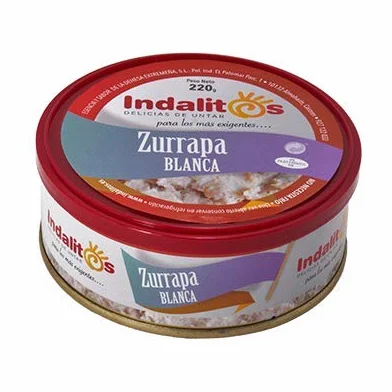 INDALITOS - Bandeja de 5 latas de Zurrapa Blanca 250 gr