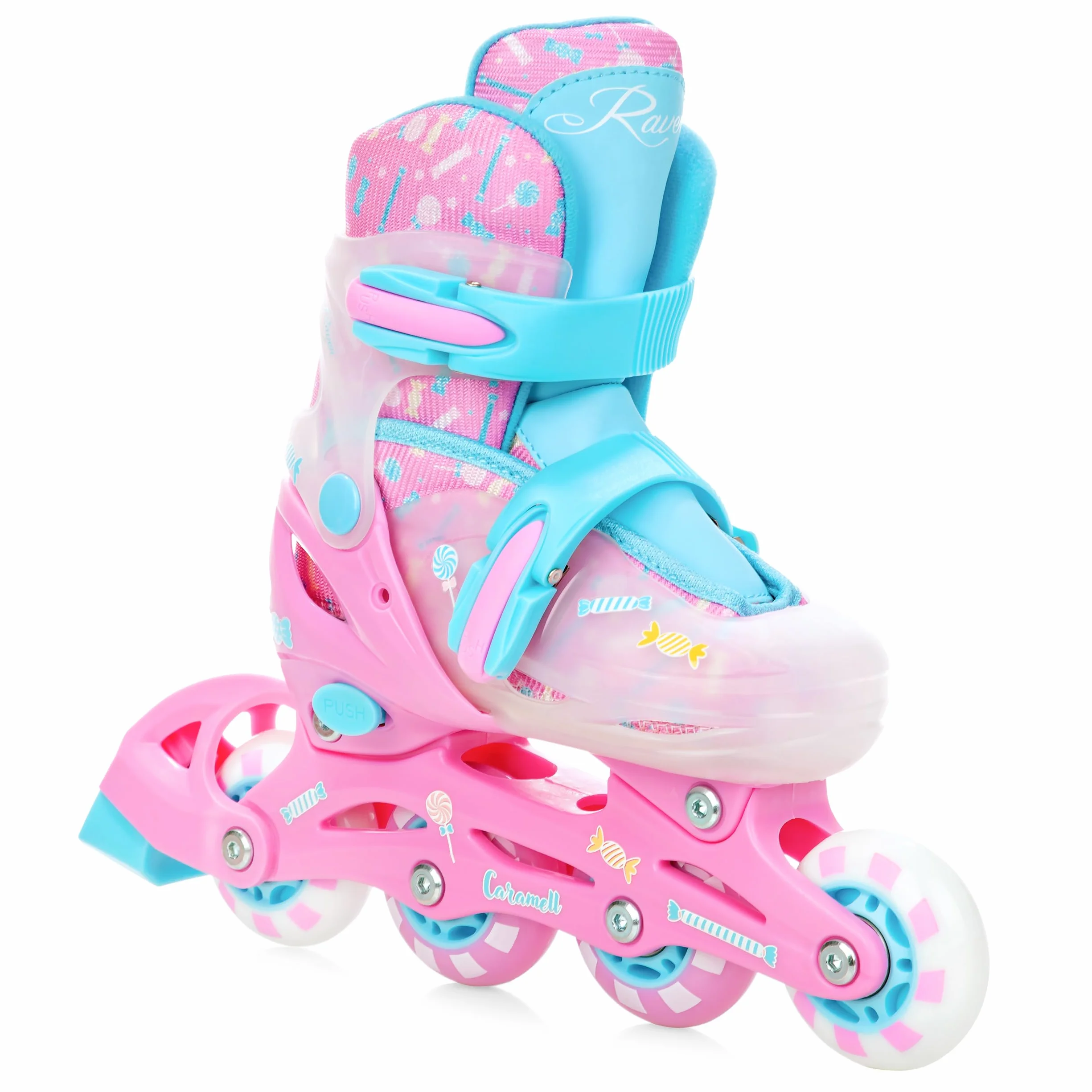 Patines en línea Raven Lia Ajustables 4 en 1 con Rueda LED Triskates