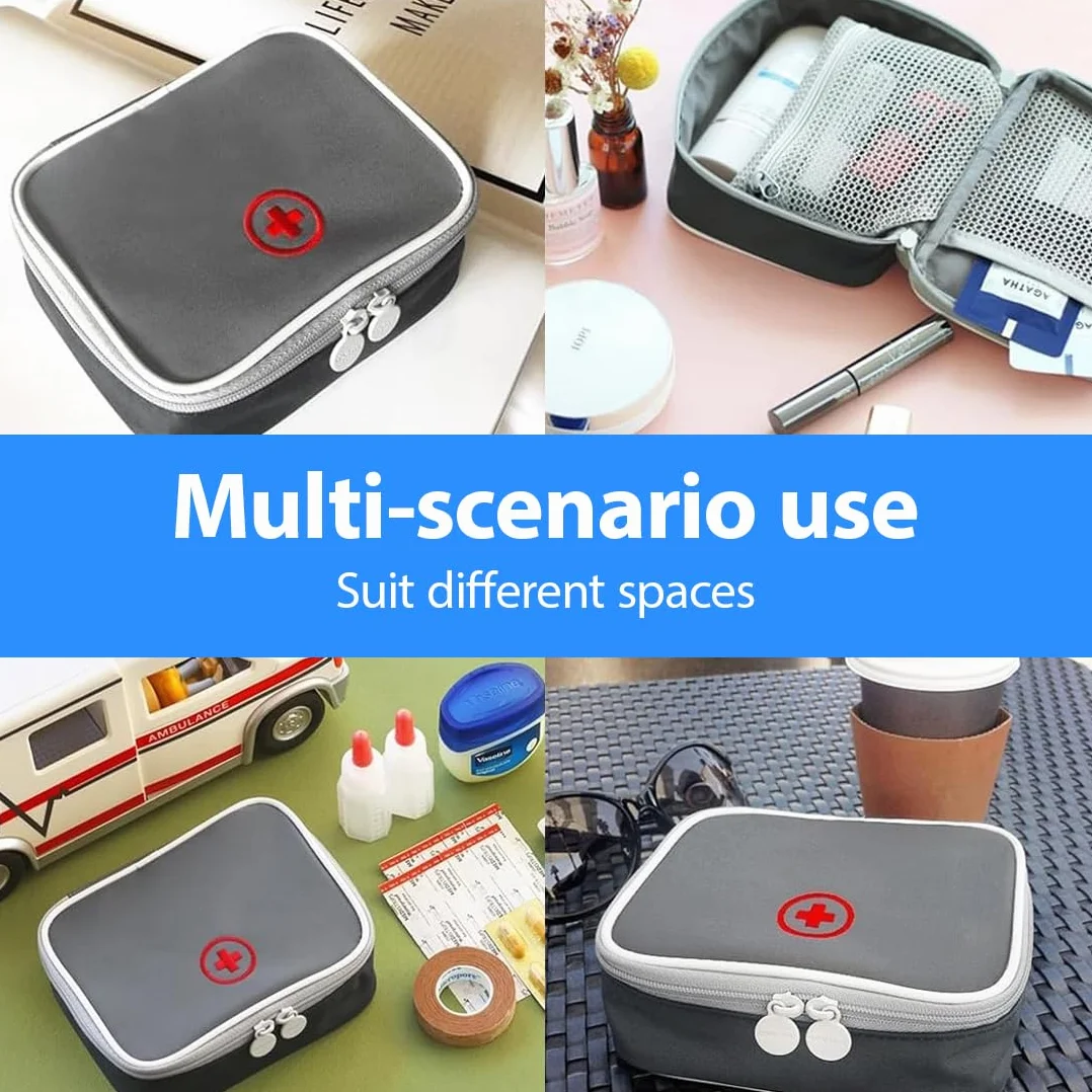 Kit de Primeros Auxilios vacío para Viajar, Bolsa de Almacenamiento Médica de Emergencia