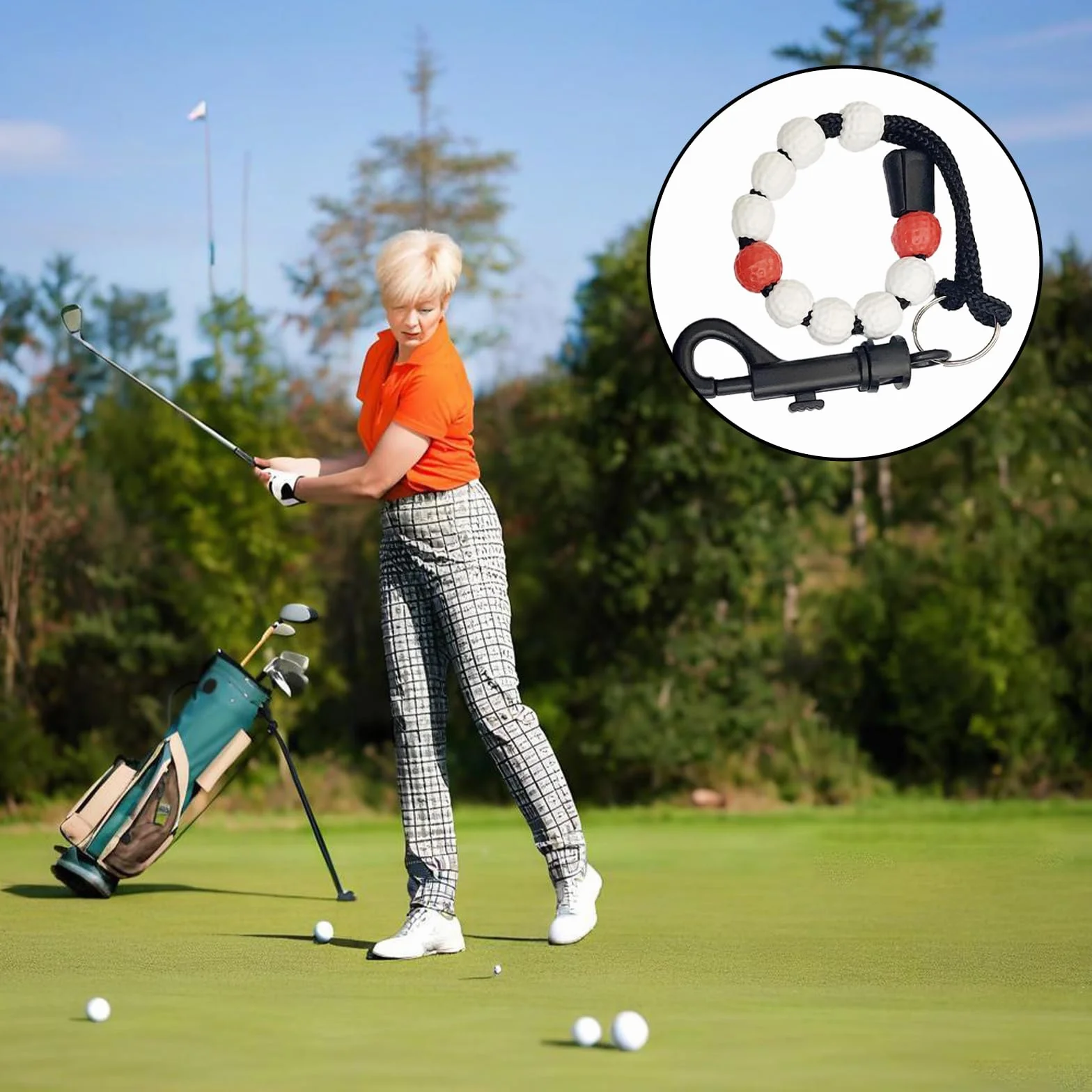 Contador de Golpes de Golf 2 Unidades con Clip para Deporte al Aire Libre