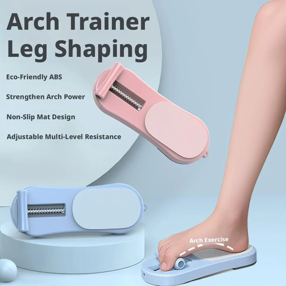 Entrenador de arco de pie con resorte integrado y resistencia ajustable para desarrollo muscular y fortalecimiento de dedos