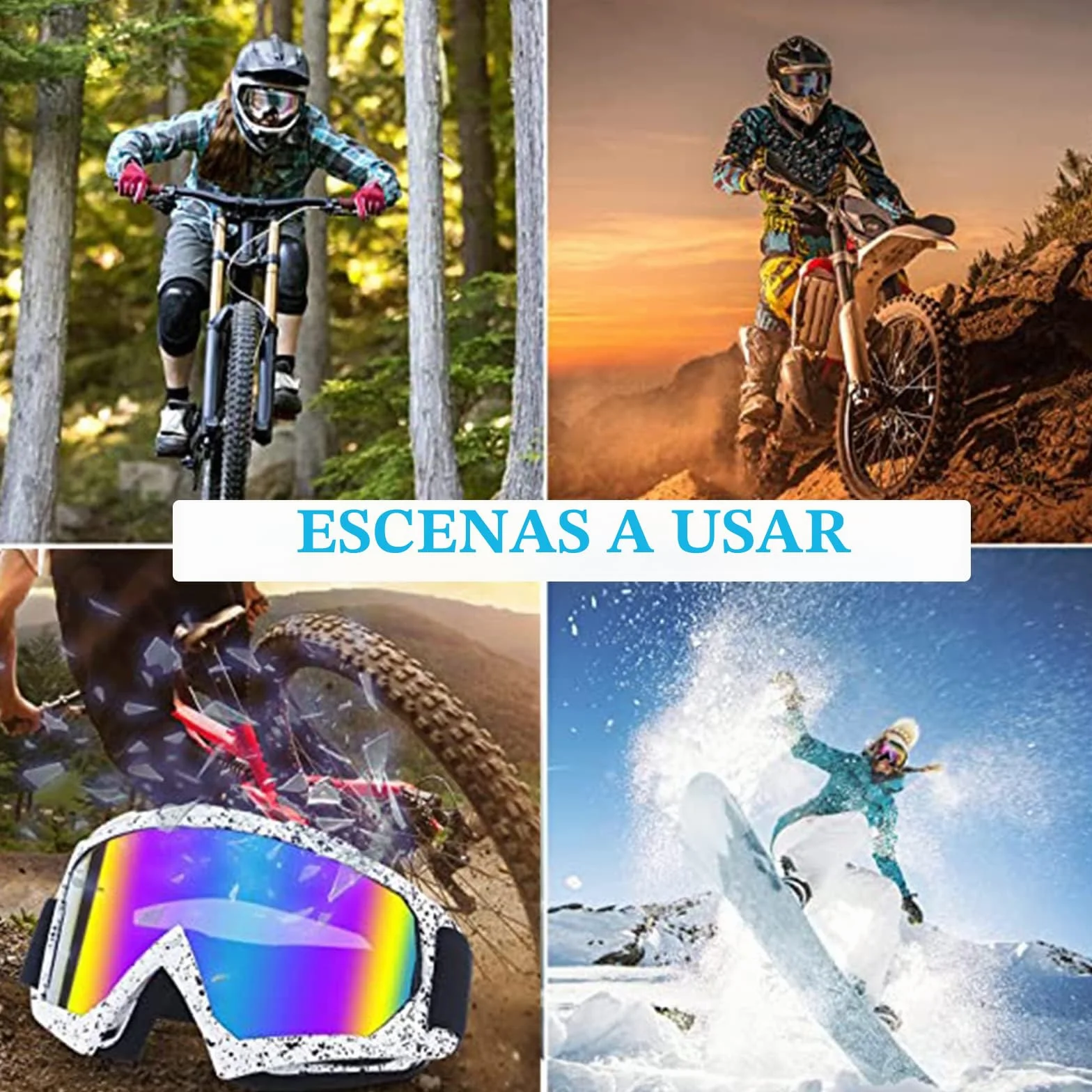 Gafas Snowboard Espejo, Gafas Esqui Mujer Hombre, Protección UV Antivaho Rellenas Espuma Deportes Aire Libre