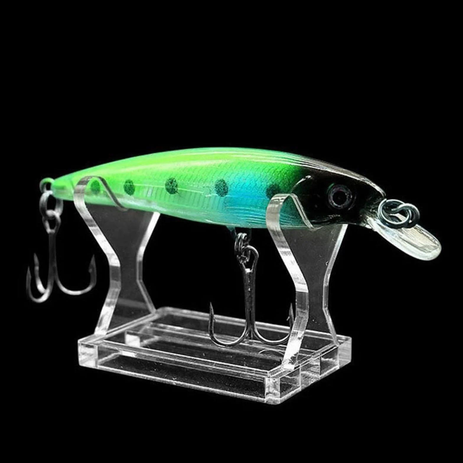 Soporte transparente para señuelos de pesca, estante de exhibición