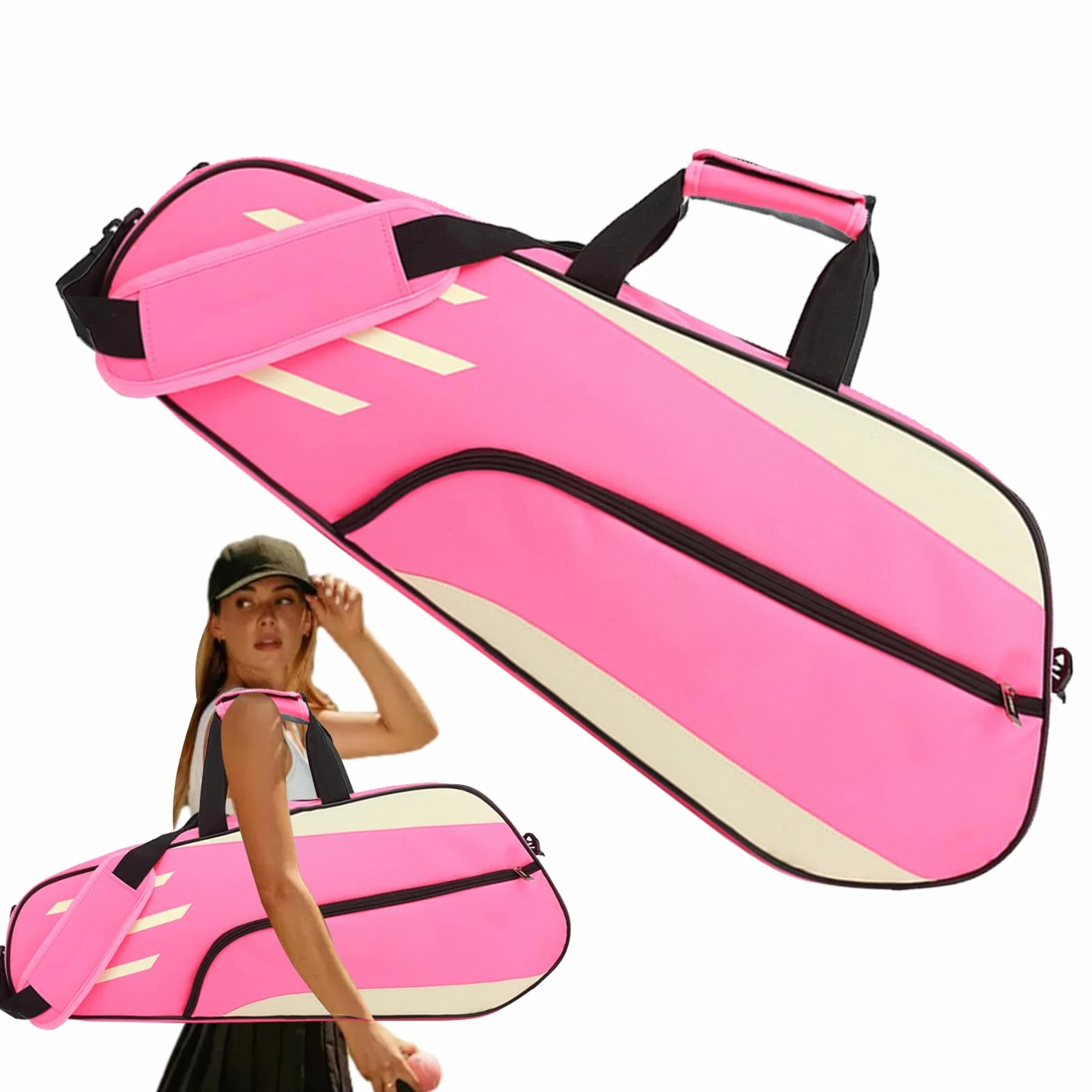 Bolsa de Almacenamiento de Bádminton para Raquetas, Tenis y Racquetball, Protectora de Hombro, Duradera