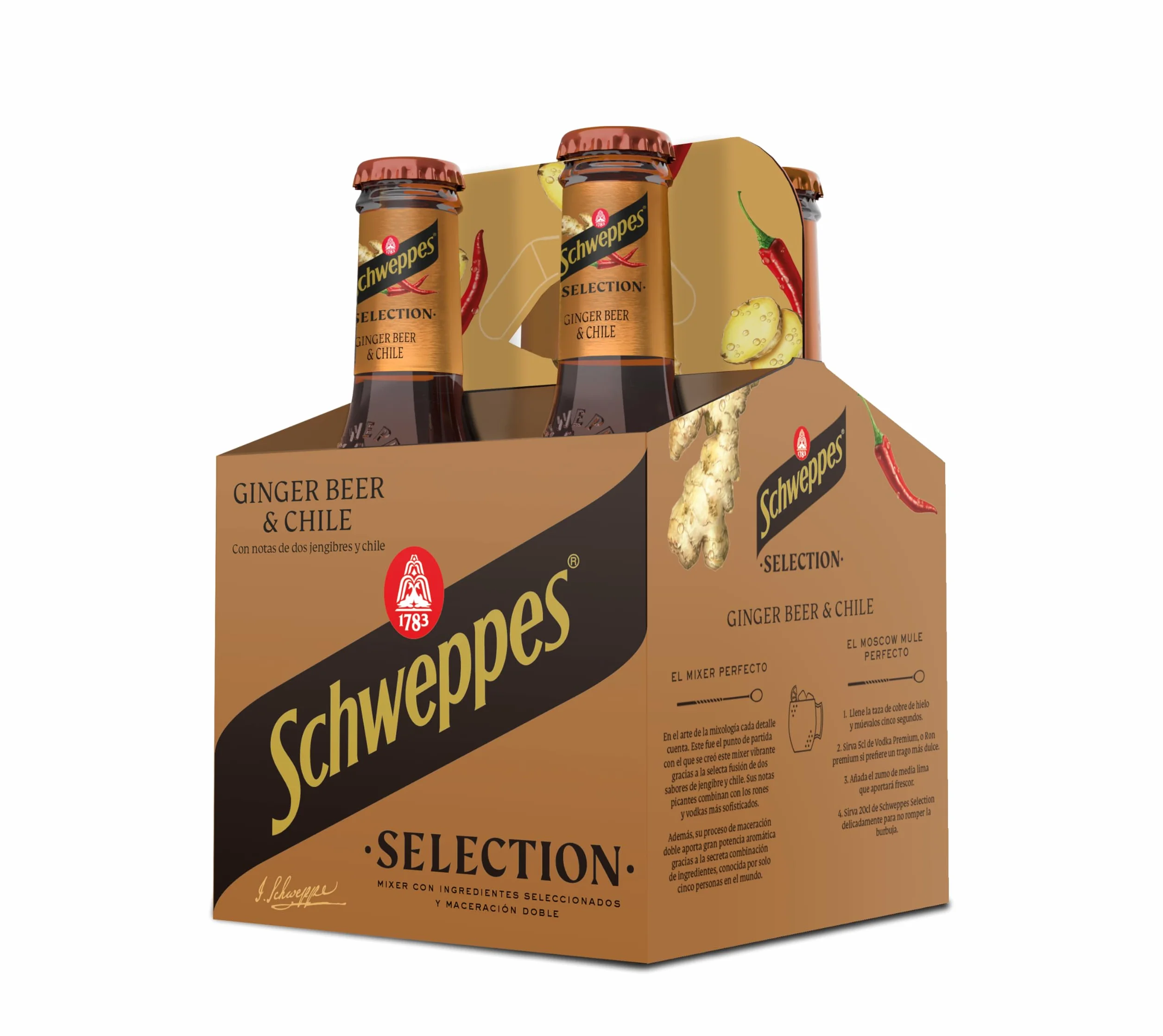Schweppes Selection Ginger Beer Vidrio Pack 6 x 4 x 20 cl 24 botellas