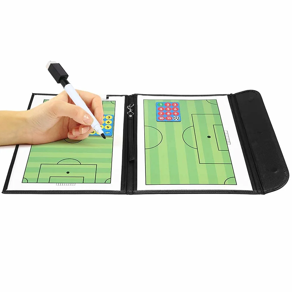 Tablero de Táctica Magnética de Fútbol Plegable con Marcador de Jugadores