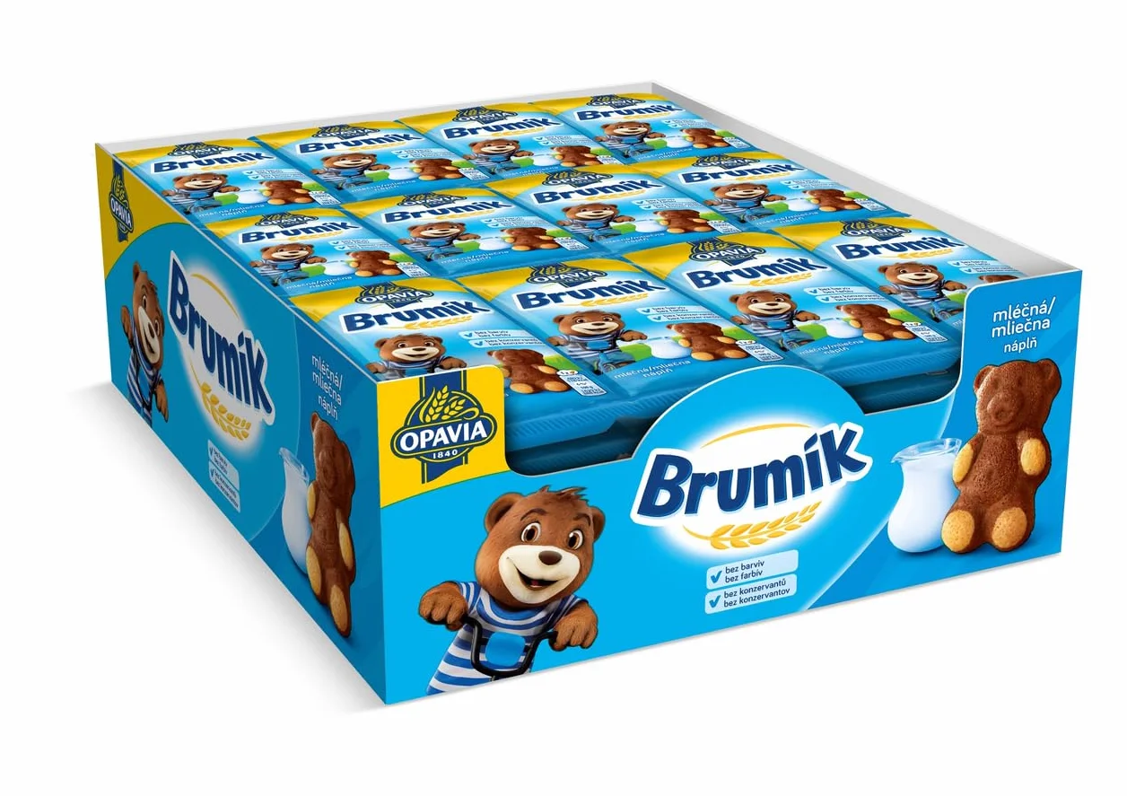 OPAVIA Brumík con relleno de leche 48 x 30 g