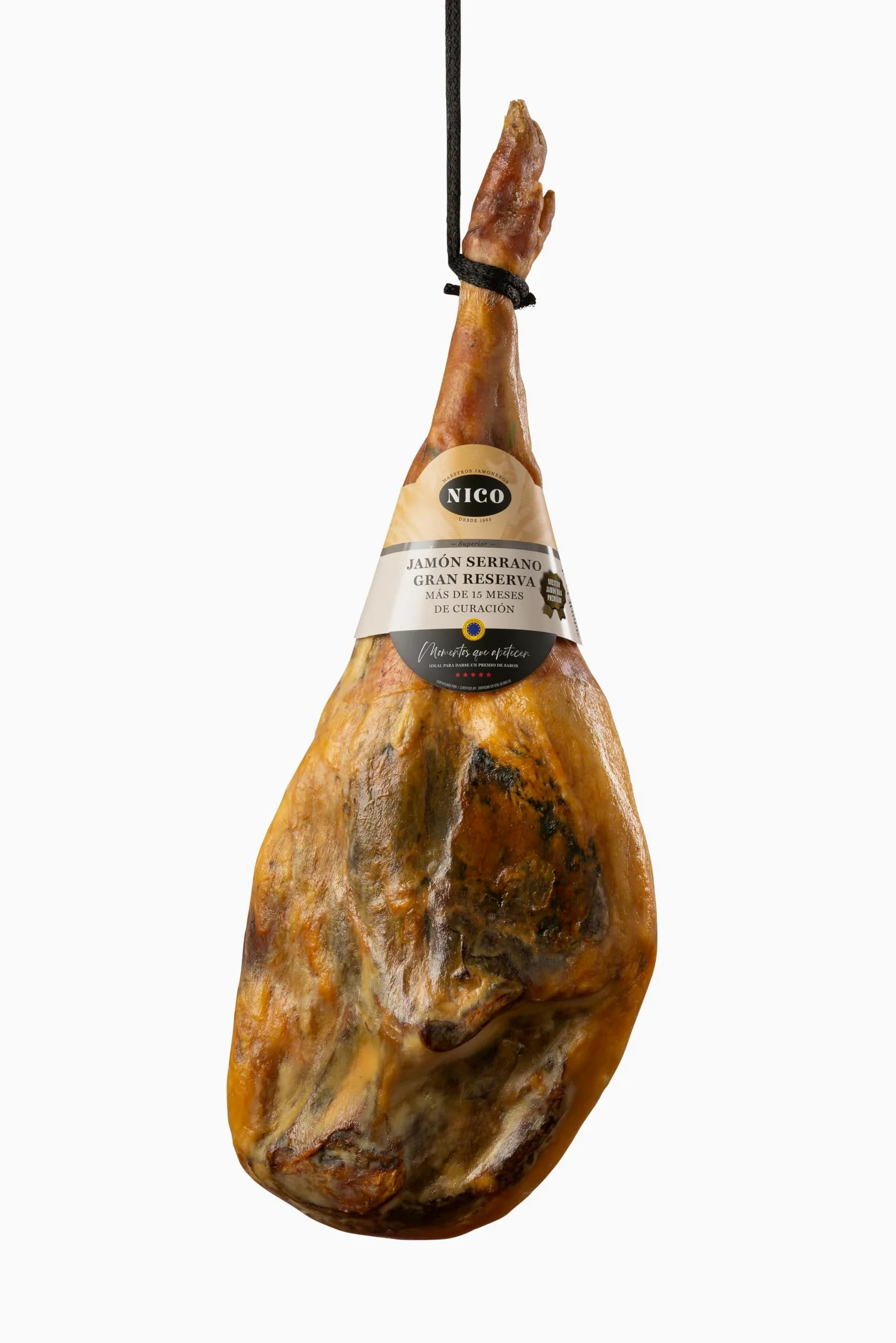 Nico Jamones - JAMÓN SERRANO GRAN RESERVA. 6,5-7,5 kg. Curación de más de 14 meses. Selección especial.