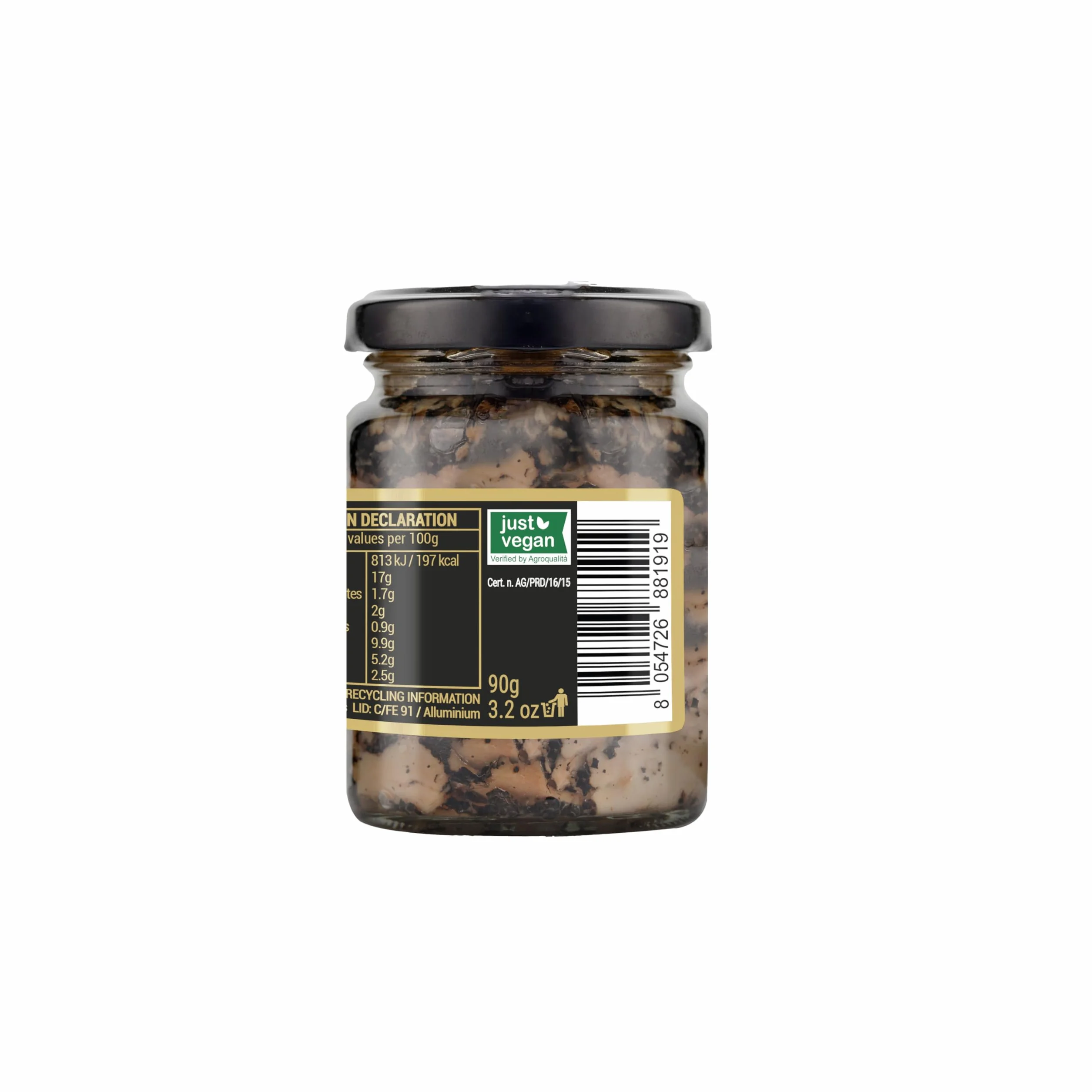 La Rustichella - Carpacho de Trufa Negra, Vegano, Sin Gluten, Sin Colesterol - Delicadeza Italiana (90 gr)