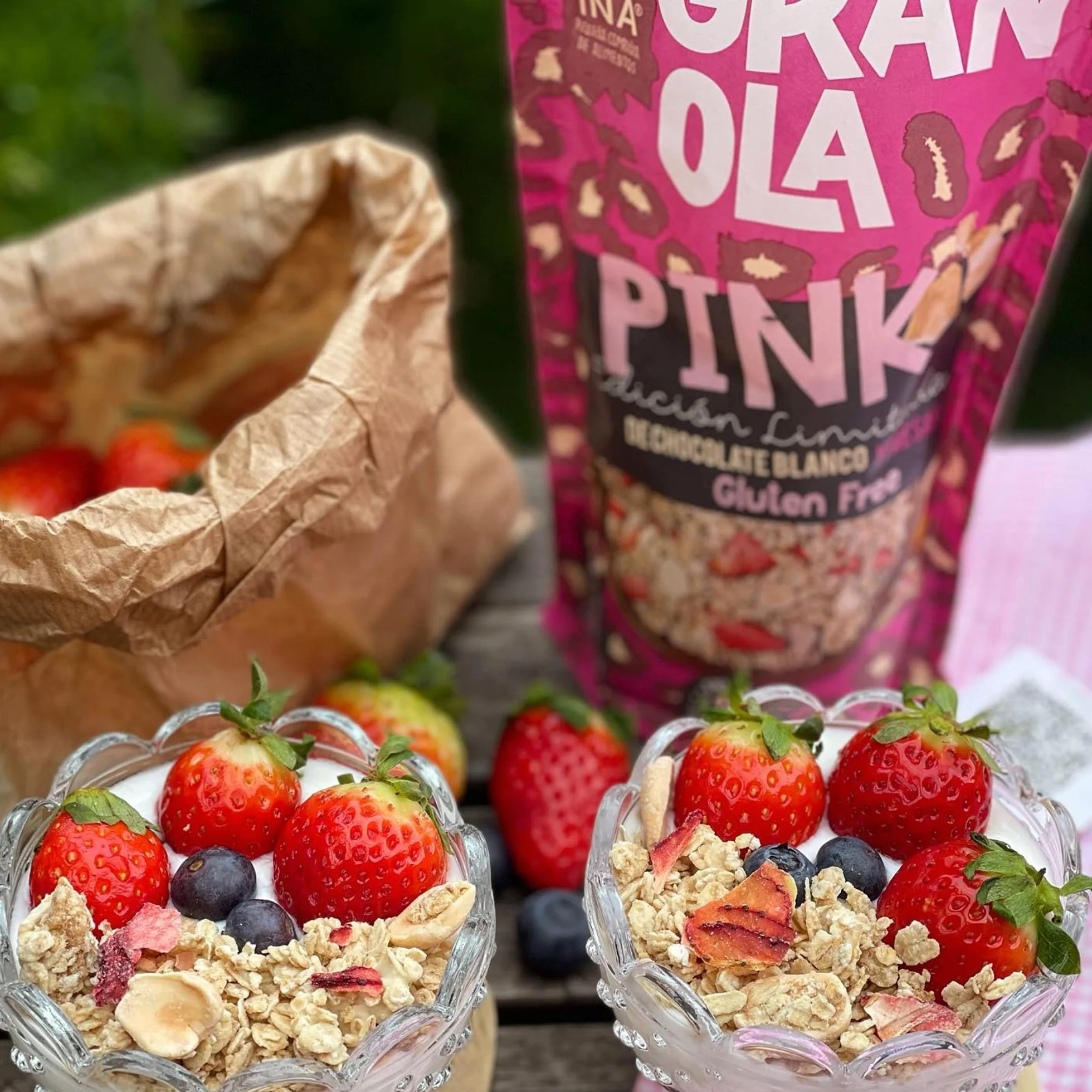 La Newyorkina Granola Sin Gluten 275g Con Chocolate Blanco y Fresas