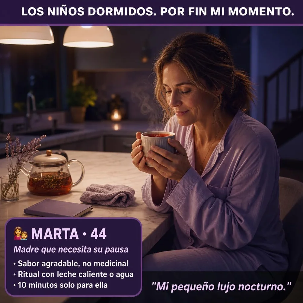 Duerme bien. Infusiones Relajantes para la Ansiedad y para Dormir Profundo toda la Noche. Rooibos de Valeriana, Lavanda, Malva, Azahar y Manzana. Sueño Profundo con esta Infusión Relajante para Dormir