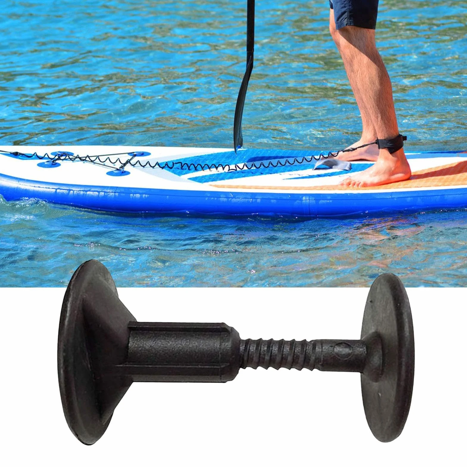 Enchufe para tabla de surf de cuerda para correa, accesorio portátil de fijación bobinado