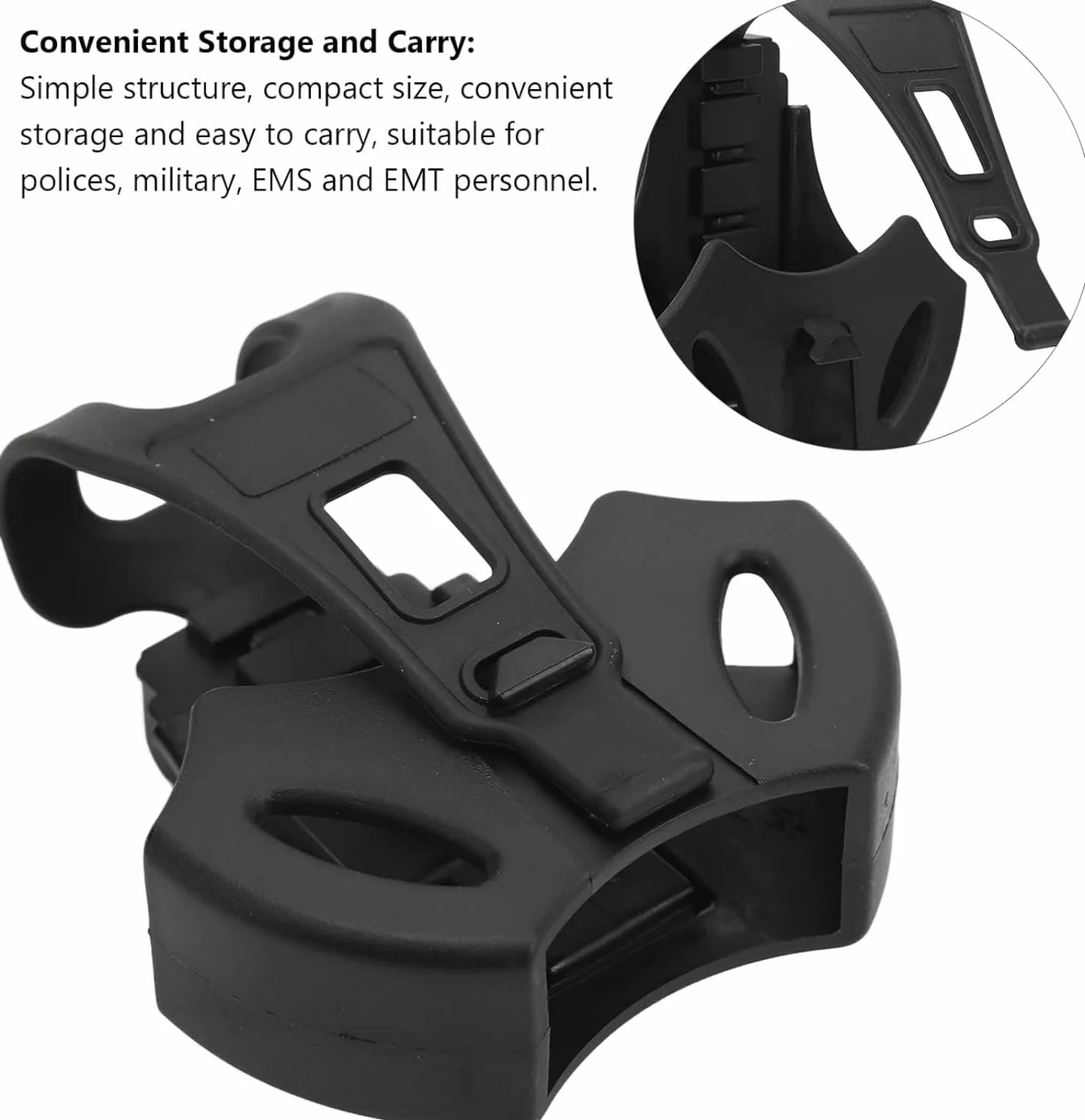 Funda táctica para esposas con clip para cinturón, abierta superior, policía