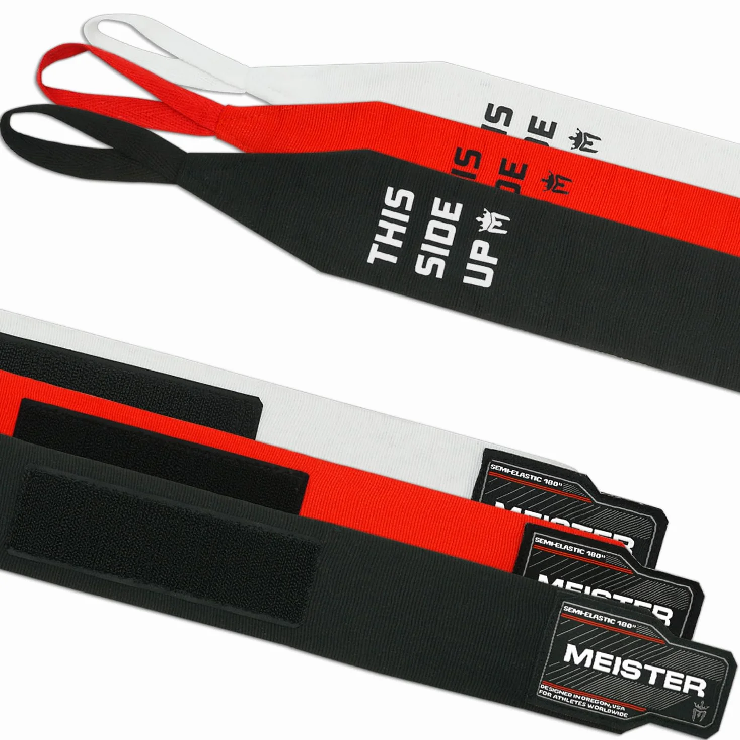 Meister Vendajes Semi-Elásticos para Adulto 180 in 457 cm MMA Boxeo Paquete 3 Pares