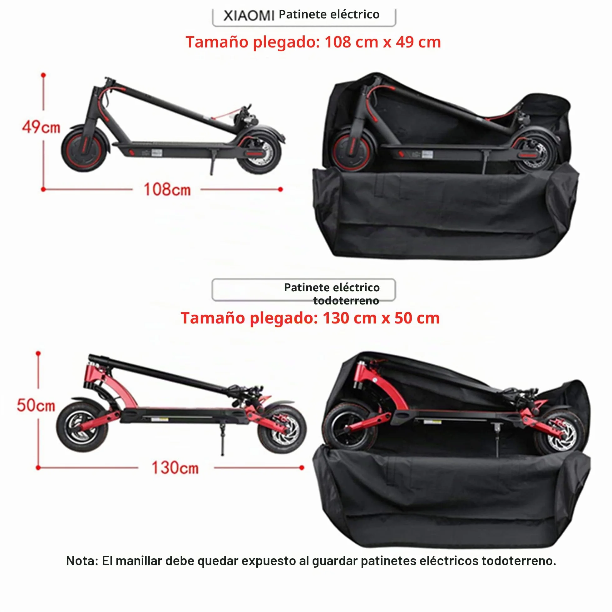 Bolsa de transporte plegable para scooter eléctrico Mijia M365 Xiaomi Segway, mochila de hombro, negra