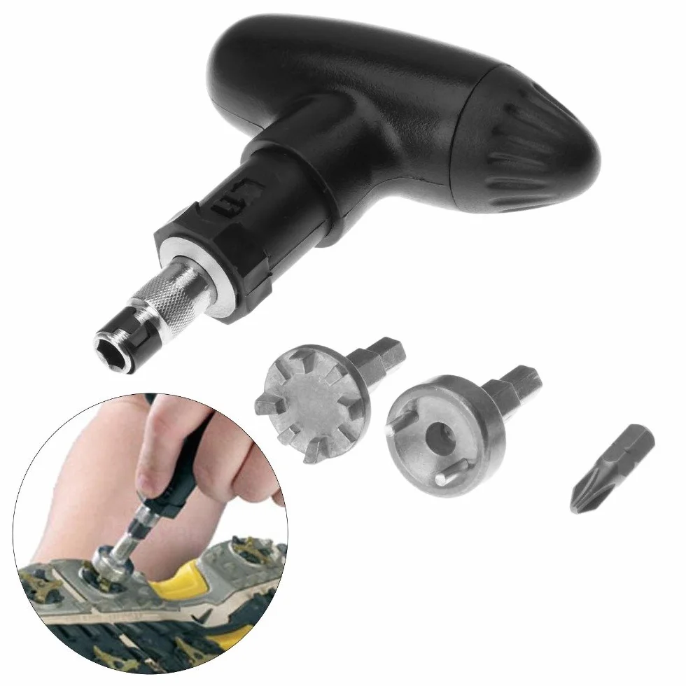 Golf Spike Remover Llave de Acero Inoxidable Herramienta de Carraca