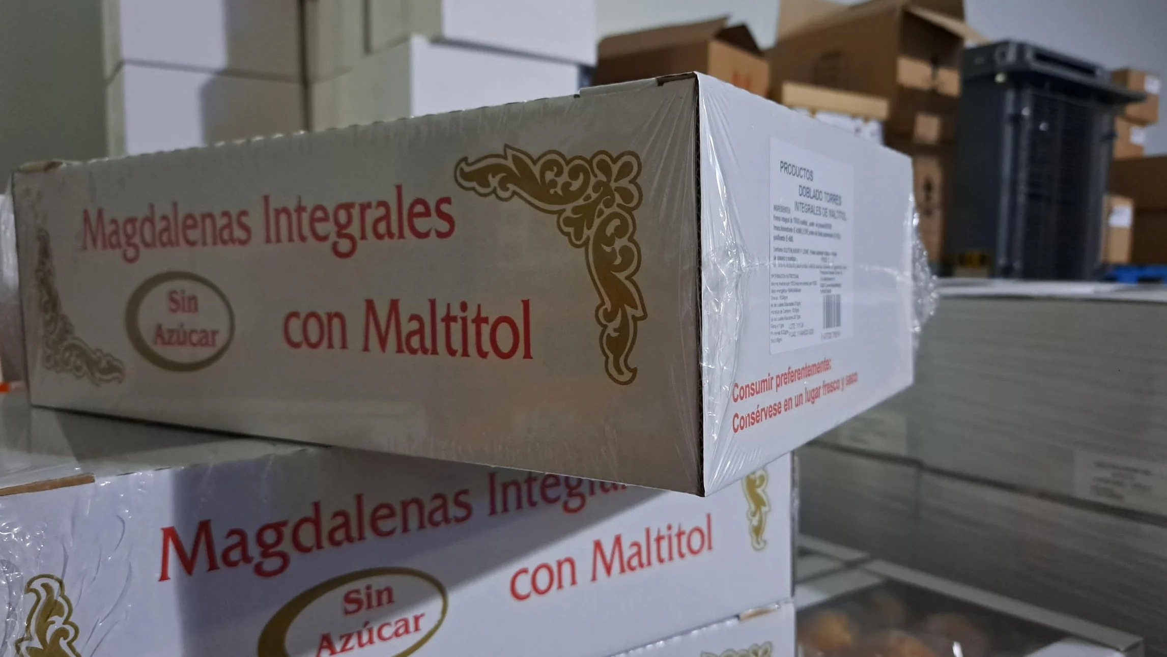 Doblado Torres Magdalenas Integral Sin Azúcar - Magdalenas Caseras con Huevos Frescos. Bollería Sin Azúcar. Ideal para un Desayuno Saludable. Envasadas Individualmente 24 unidades