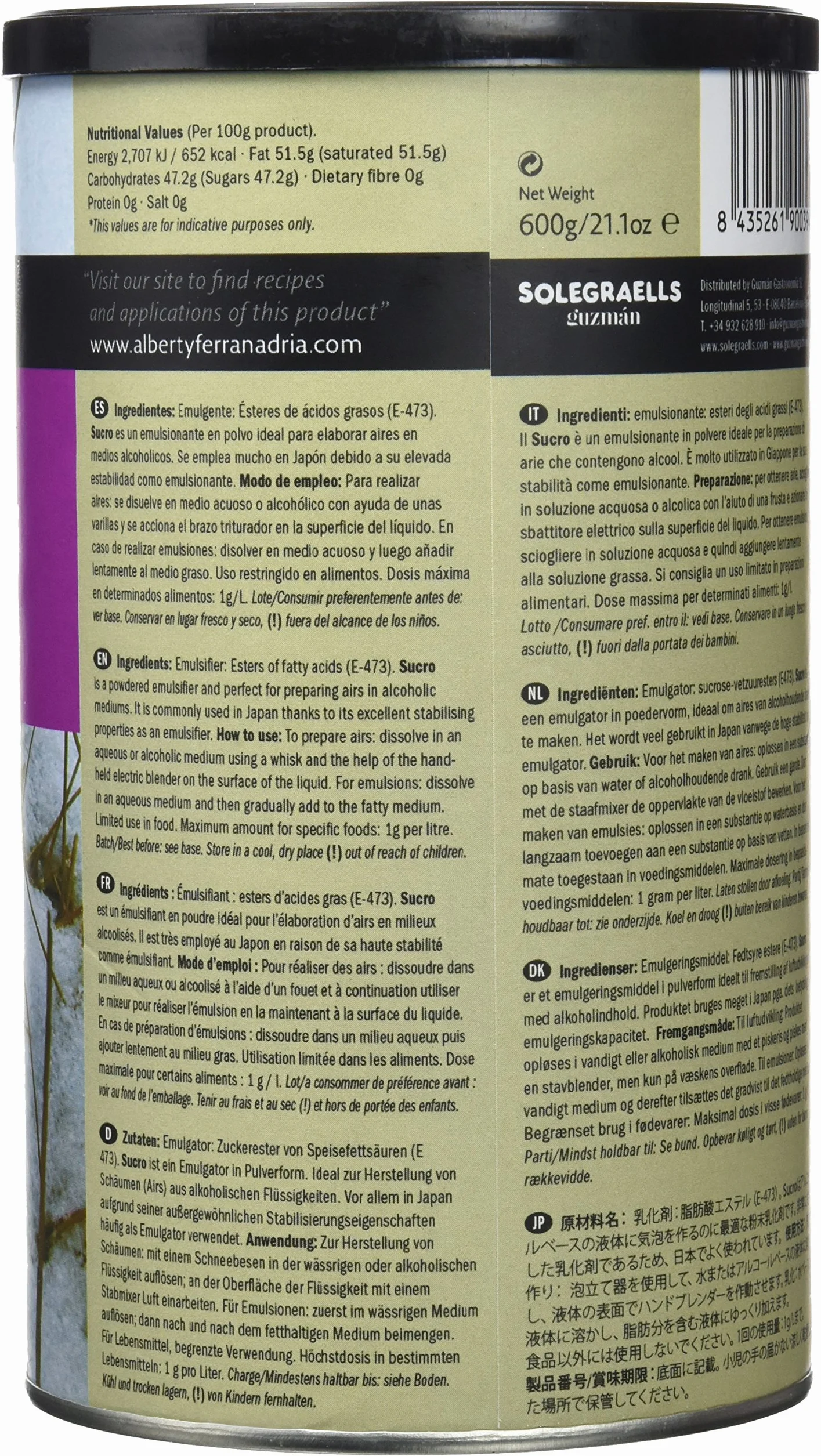Albert y Ferran Adrià Textura Sucro 600 gr