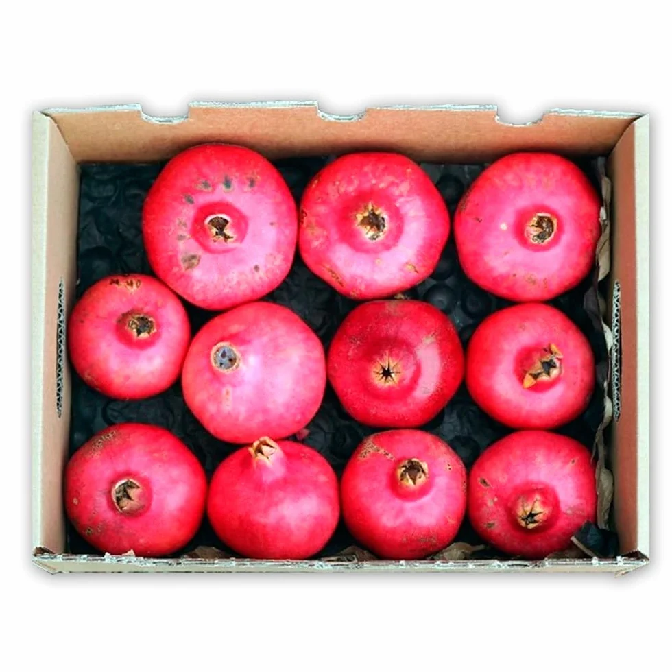 Caja 4kg granadas fruta fresca, rojas, sabor intenso, origen España, Castellón, recién recolectadas, directas del agricultor a tu casa, cultivo sostenible