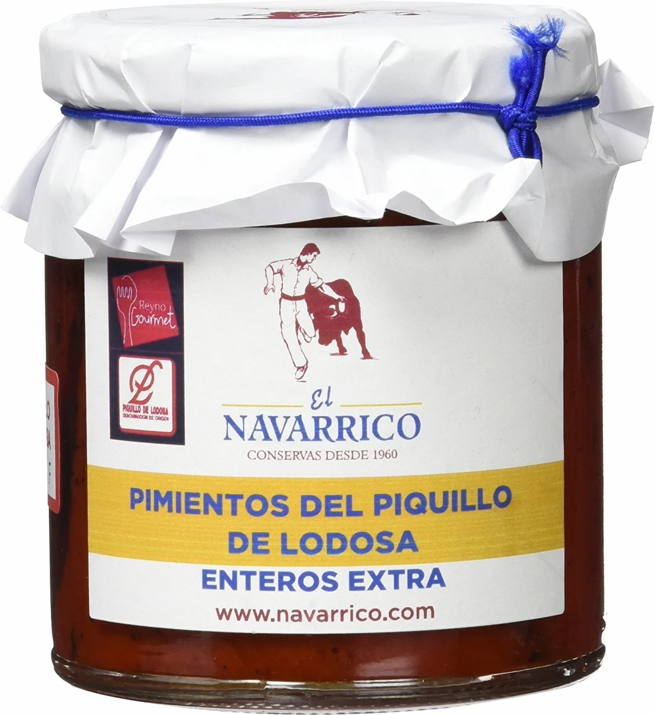 EL NAVARRICO - Pimientos del piquillo de Lodosa enteros extra 400 gr - pack de 3