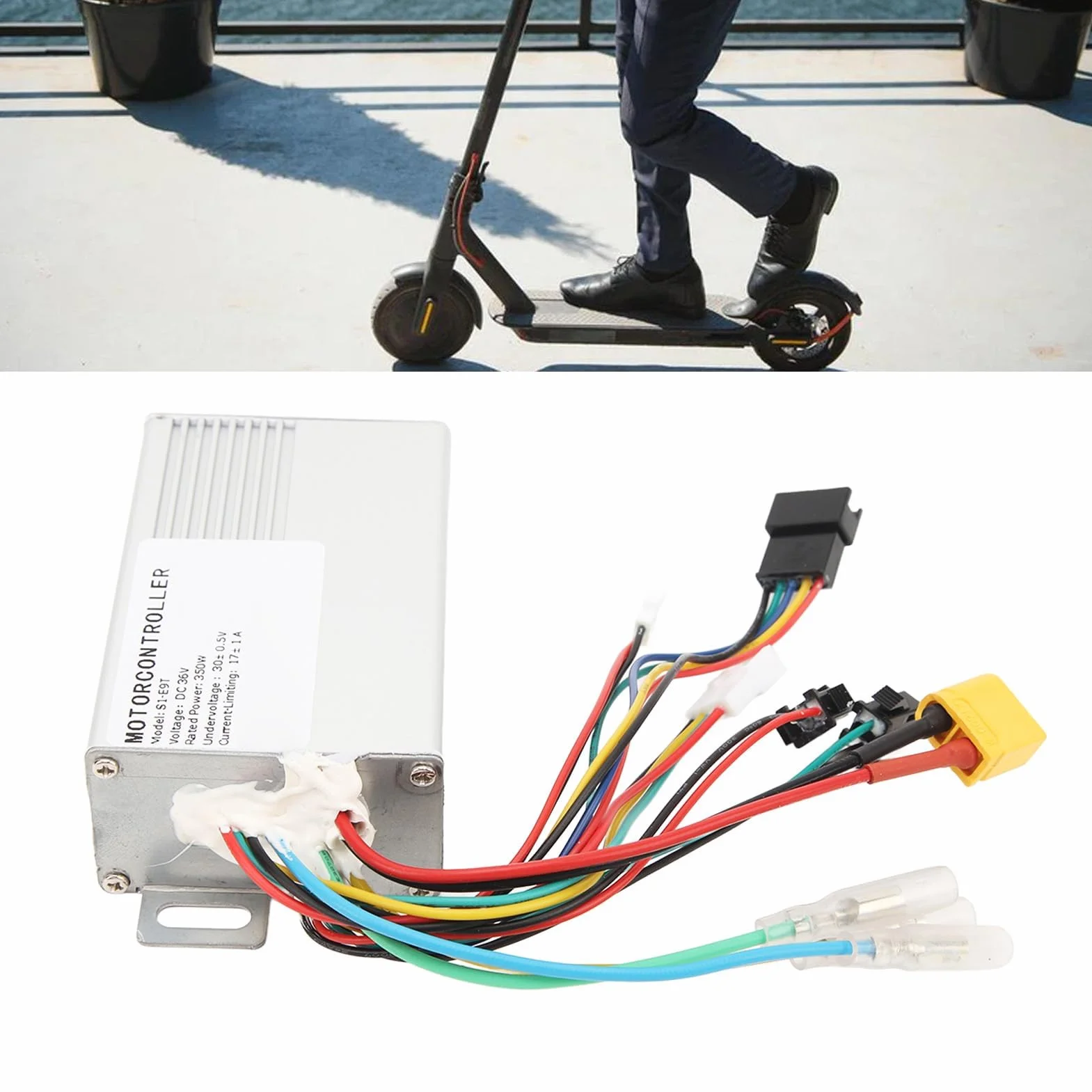 VGEBY Scooter Eléctrico 350W 36V Controlador E9T de Aleación de Aluminio