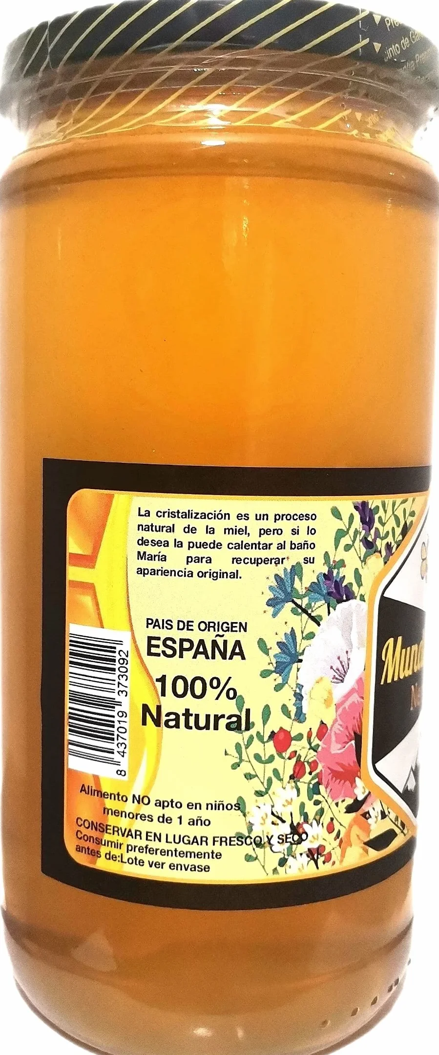 Miel Pura de Abeja. Cruda, natural y Artesanal MIL FLORES RECIEN COSECHADA ABRIL 2026. Origen ESPAÑA. Directa del Apicultor. Nerpio, Sierra del Segura - 950gr