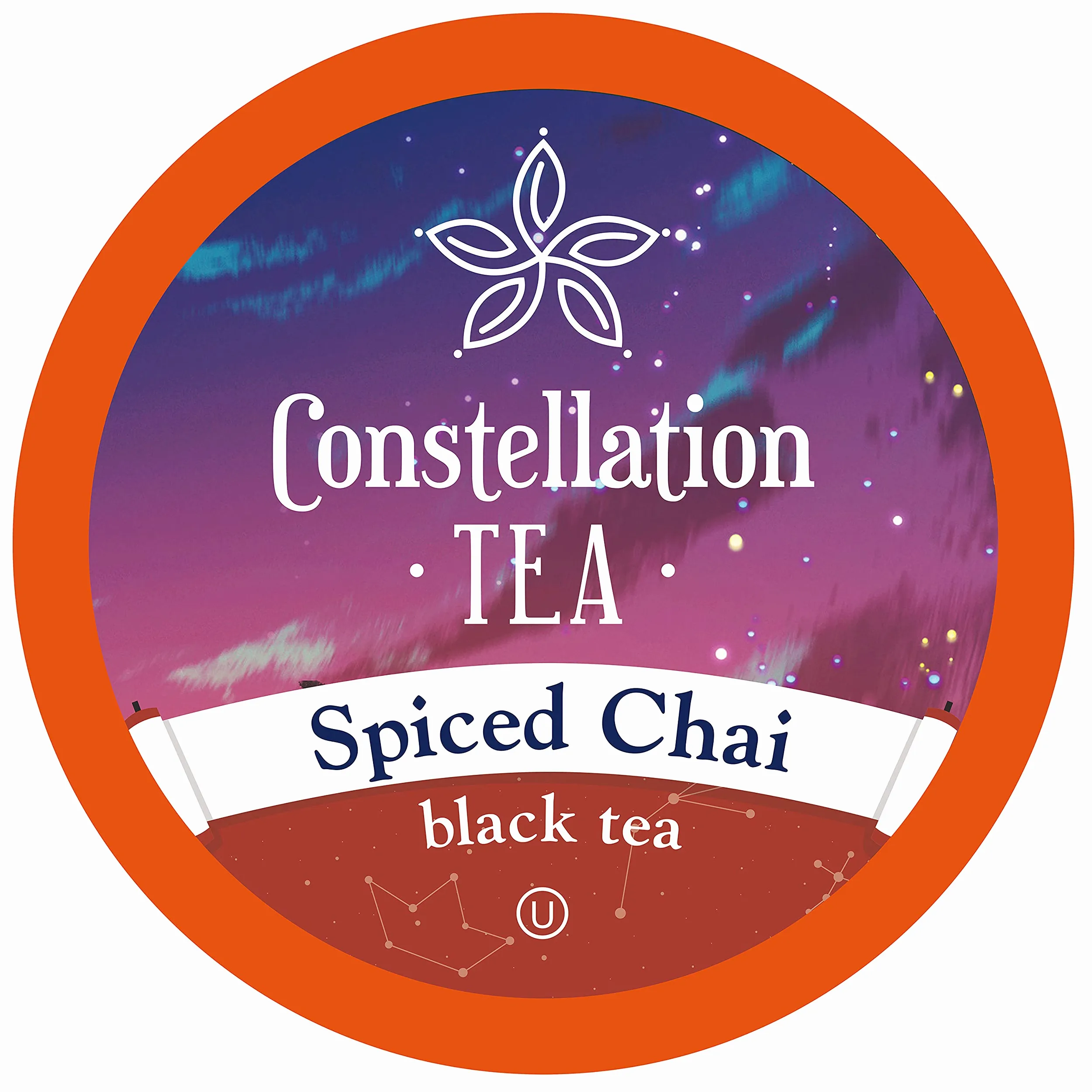 Constellation Tea Cápsulas de té negro Spiced Chai compatibles con cafeteras K Cup incluyendo 2.0, 40 unidades