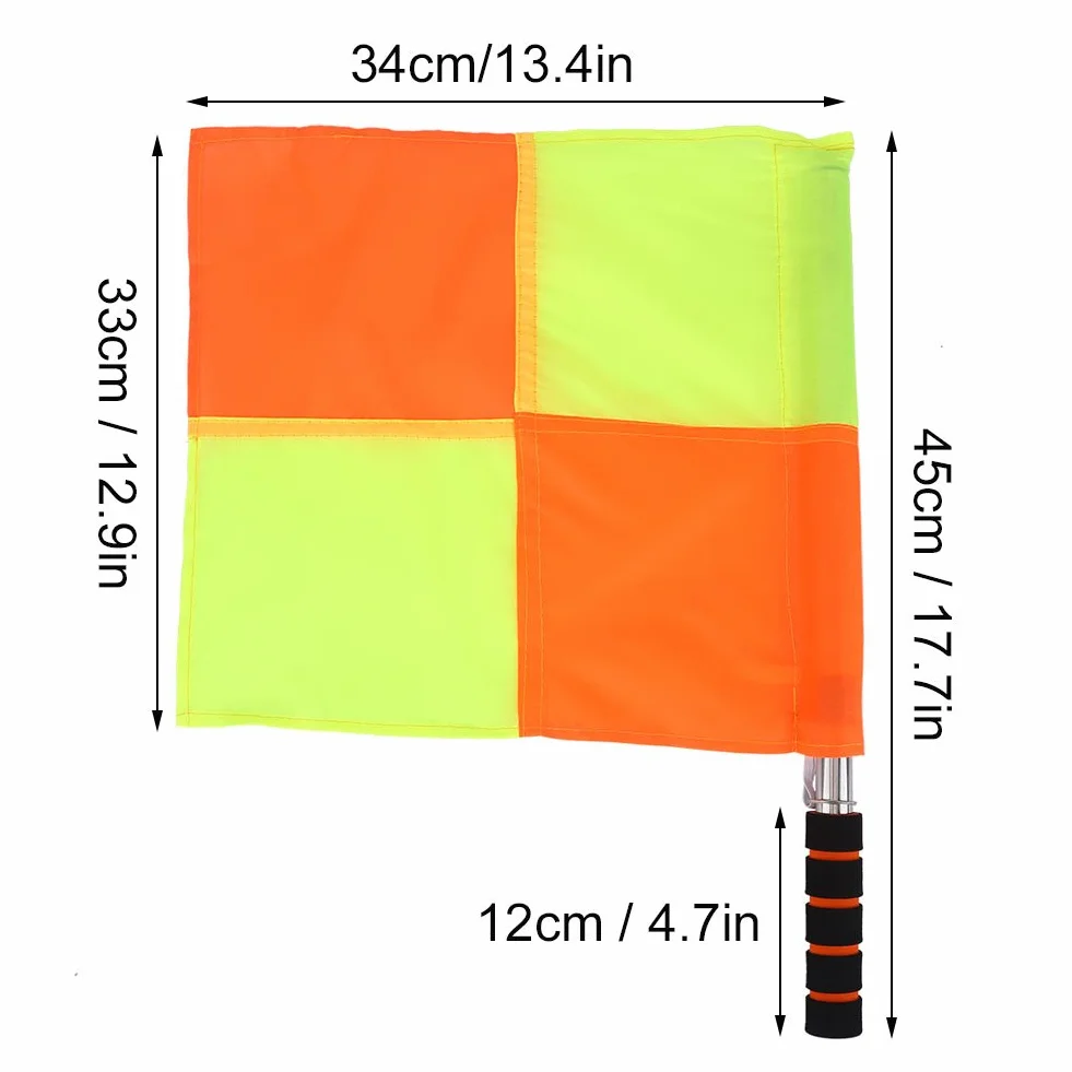 Banderas de árbitro de fútbol 2PCS con bolsa de almacenamiento para deportes